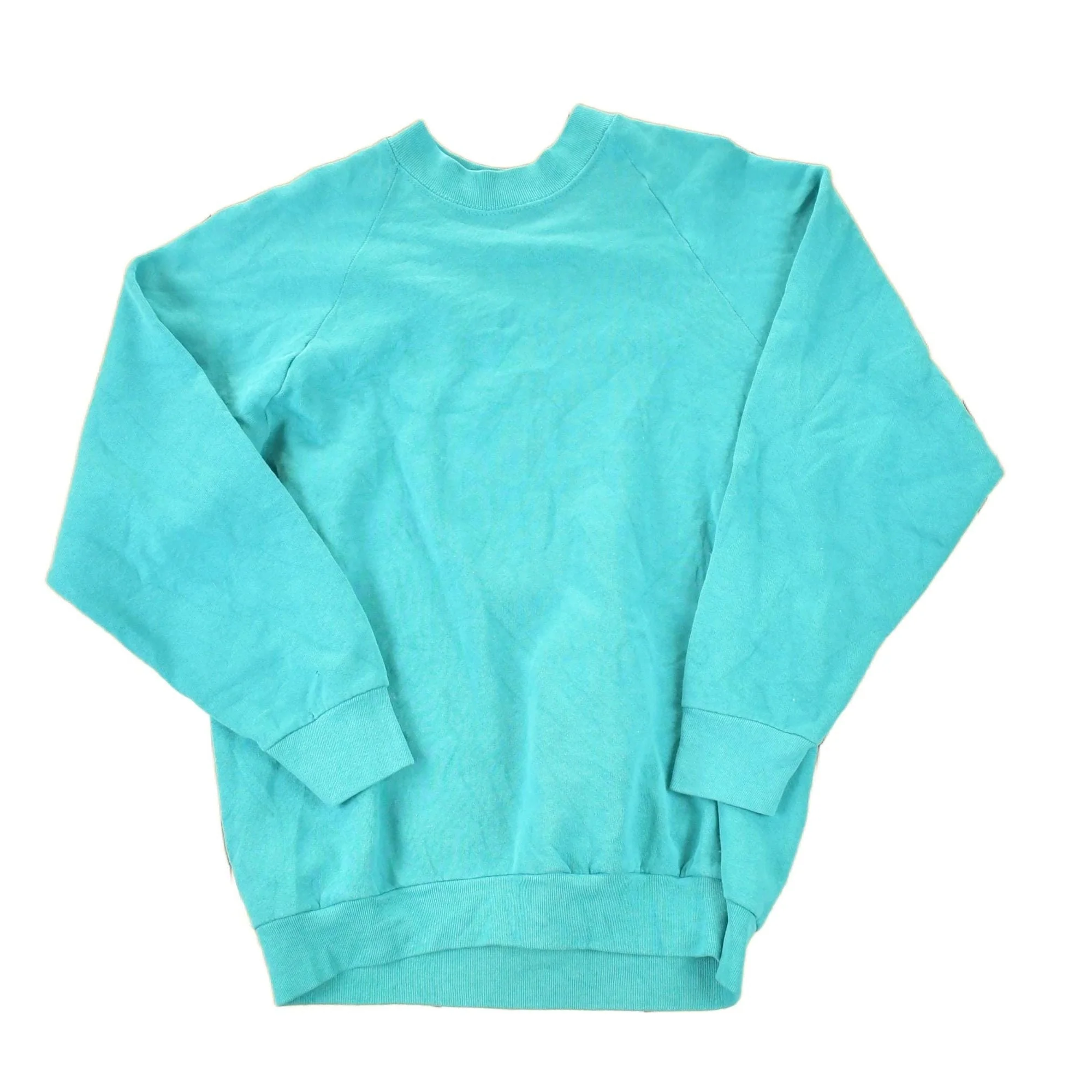 Vintage 1990s FOTL Blank Teal Crewneck Sweatshirt Men's S