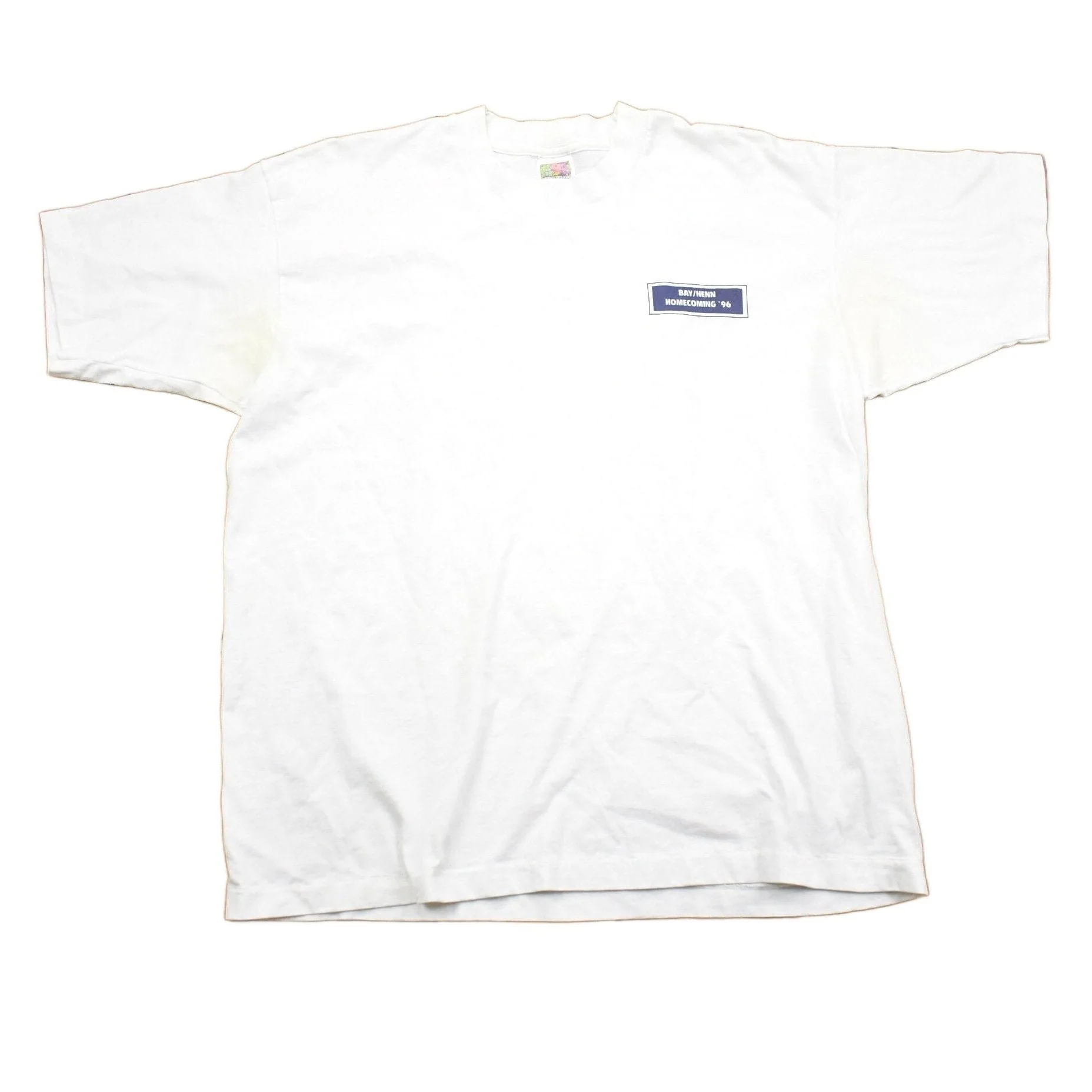 Vintage 1990s Fruit of The Loom Bay Henn Homecoming Collegiate T-Shirt Men's XL - Image 2