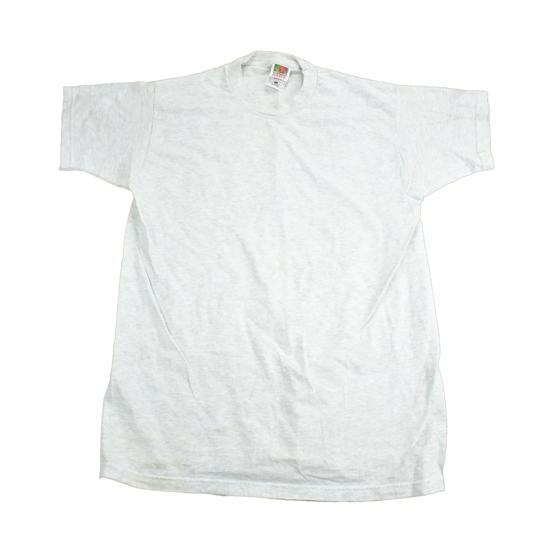 Vintage 1990s Fruit Of The Loom Blank Grey T Shirt Men's Medium