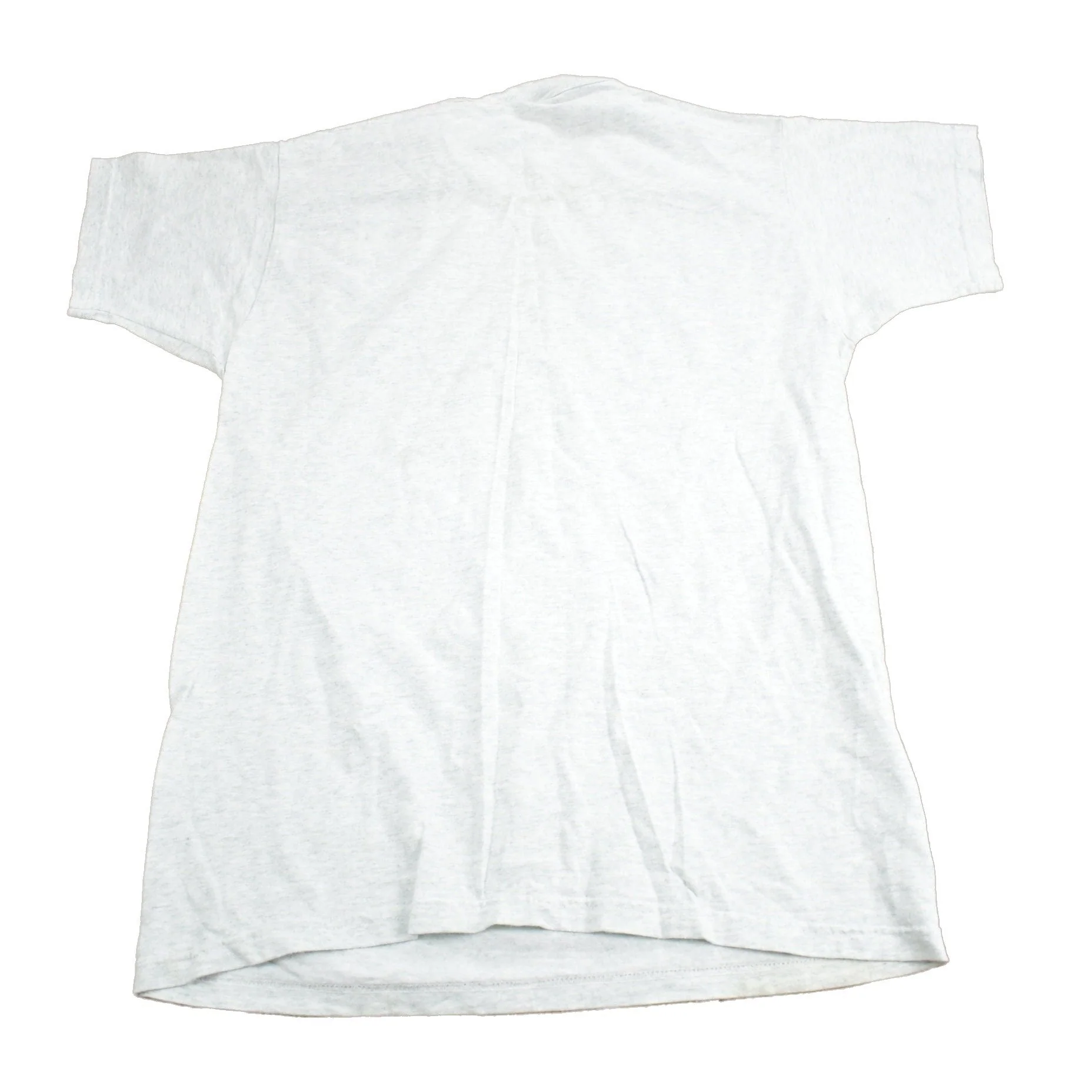 Vintage 1990s Fruit Of The Loom Blank Grey T Shirt Men's Medium - Image 2