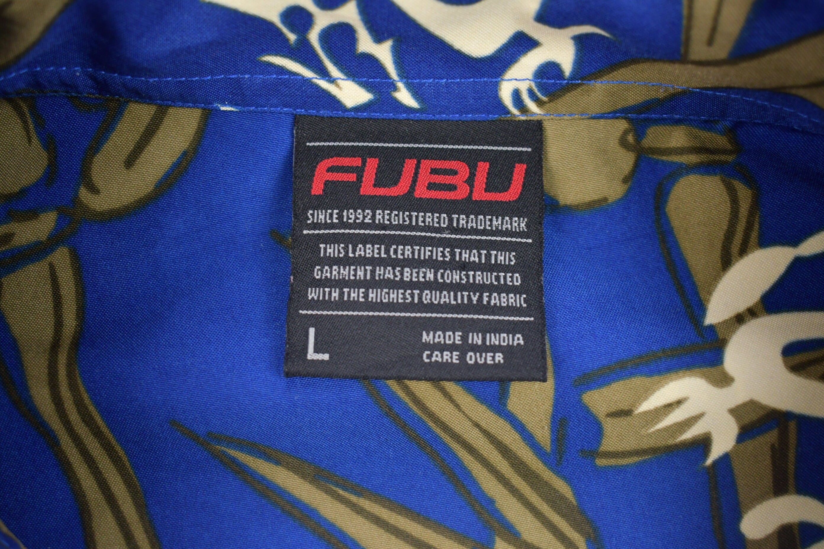 Vintage 1990s Fubu Button Up Shirt Men's Large - Image 3