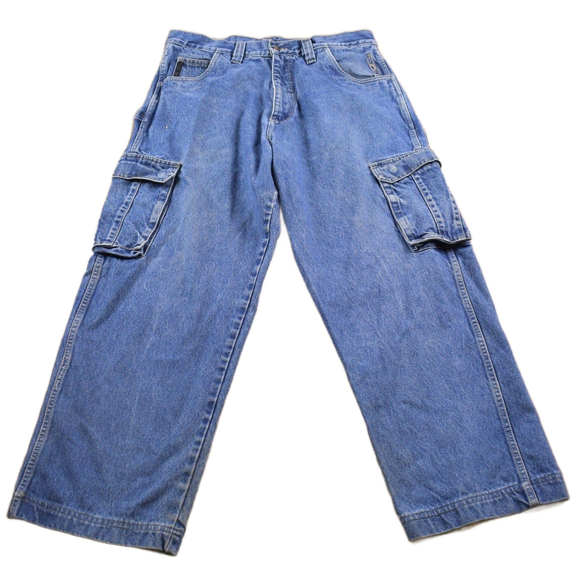 Vintage 1990's FUBU Cargo Jeans Men's 34 x 29 - Image 2