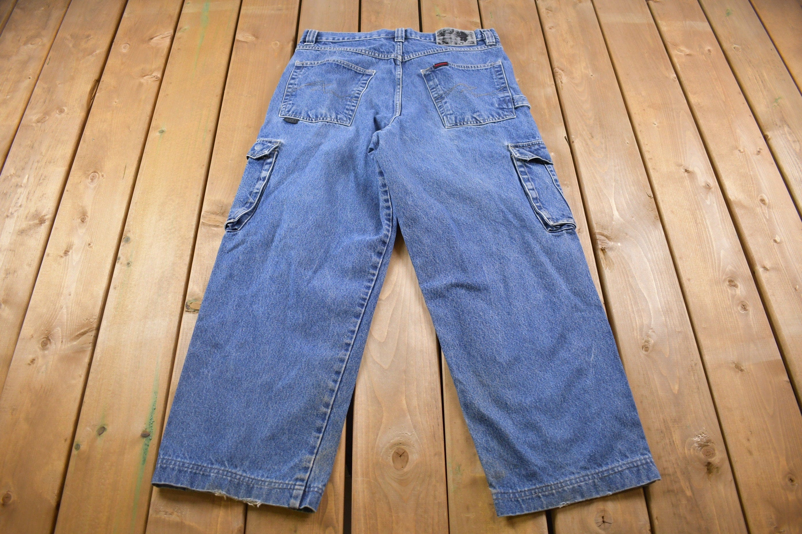 Vintage 1990's FUBU Cargo Jeans Men's 34 x 29 - Image 3