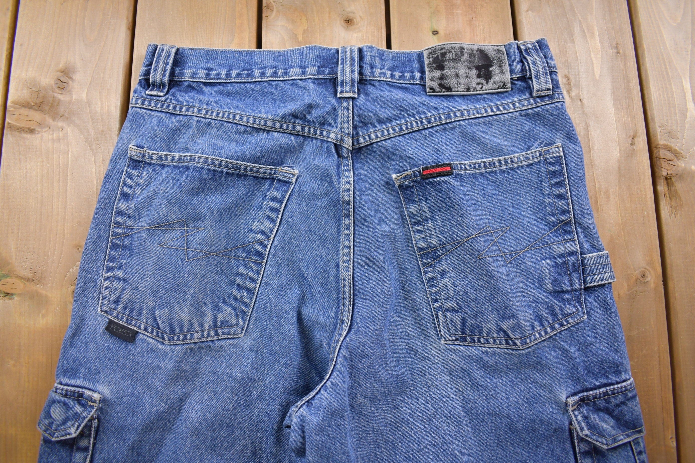 Vintage 1990's FUBU Cargo Jeans Men's 34 x 29 - Image 4