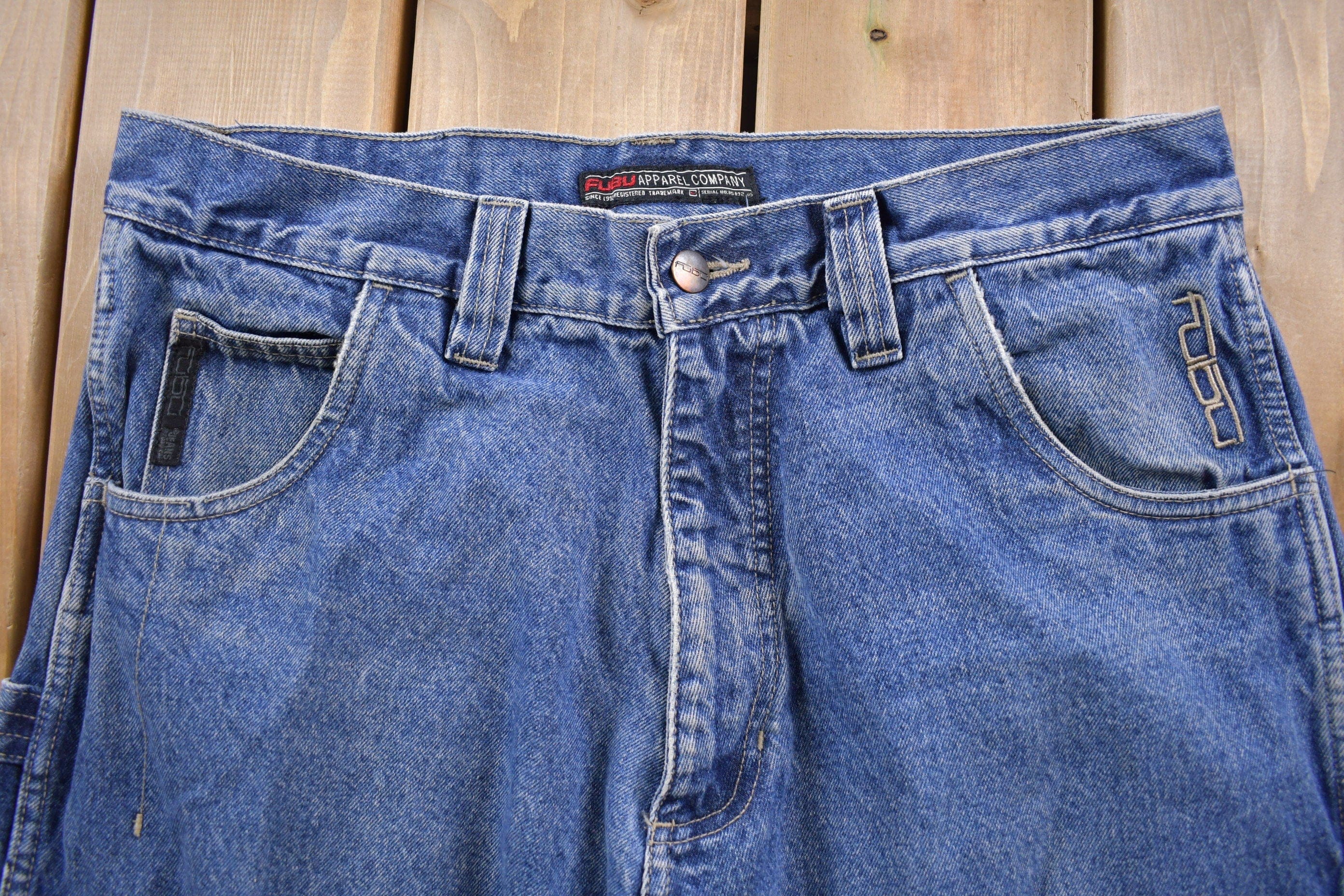 Vintage 1990's FUBU Cargo Jeans Men's 34 x 29 - Image 5