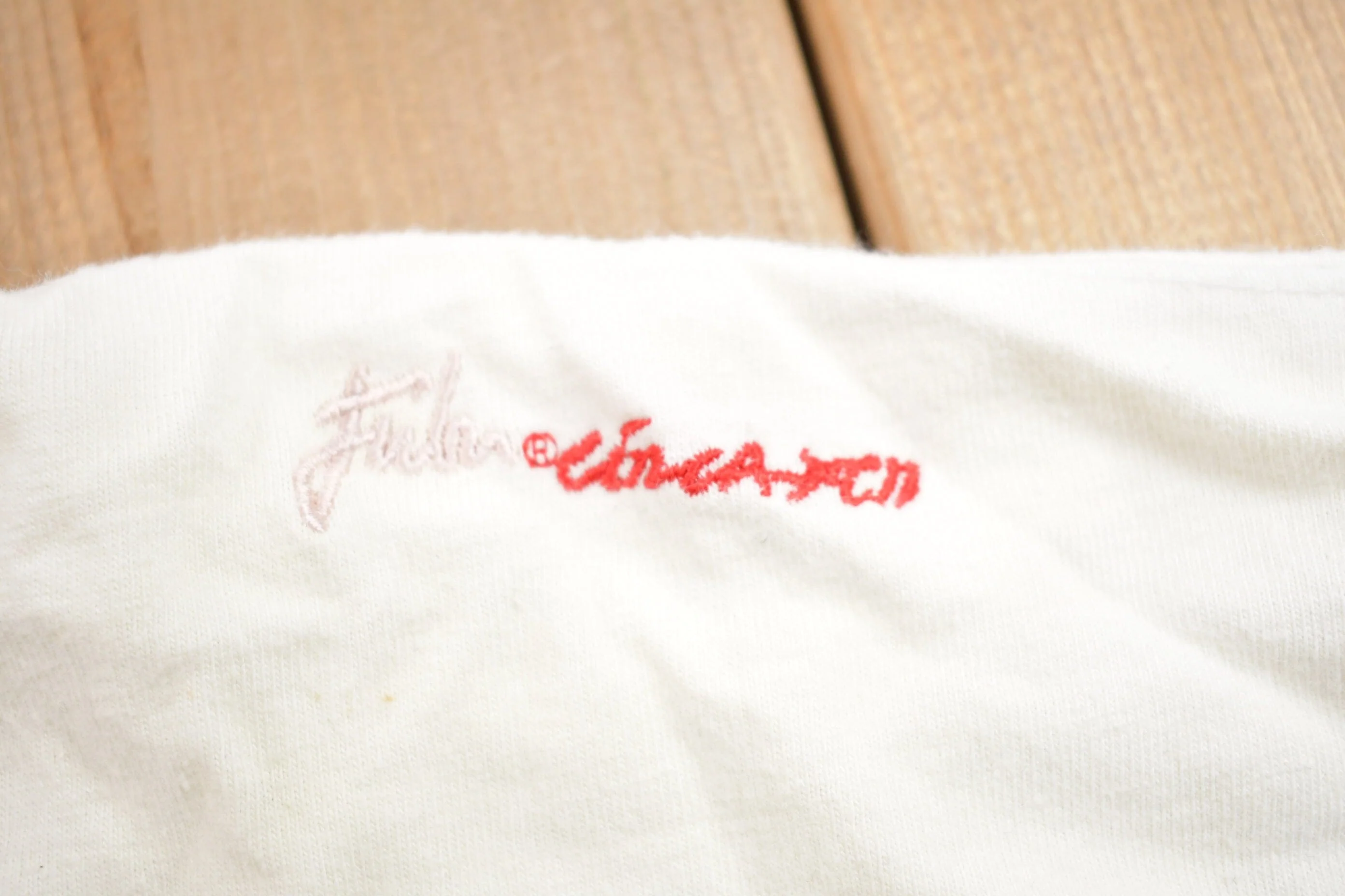 Vintage 1990s FUBU.CO.XC11 Fuzzy Embroidered Lettering T-Shirt Men's 3XL - Image 4