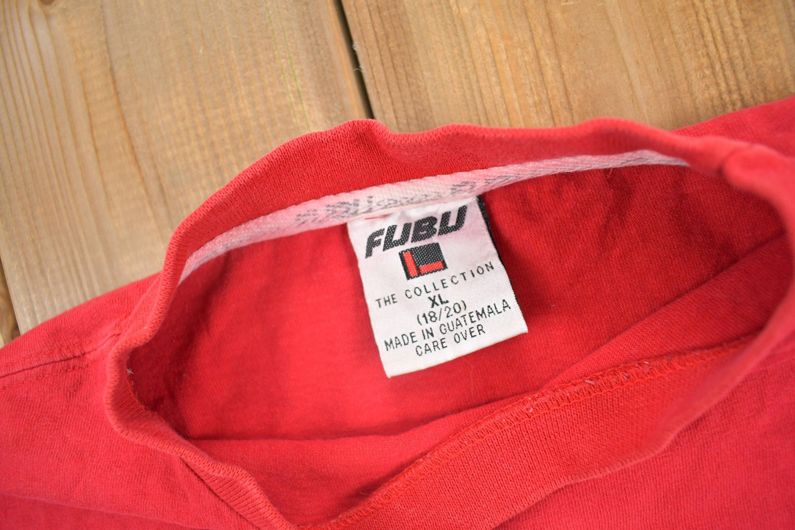 Vintage 1990s FUBU Embroidered T-Shirt Youth XL - Image 5