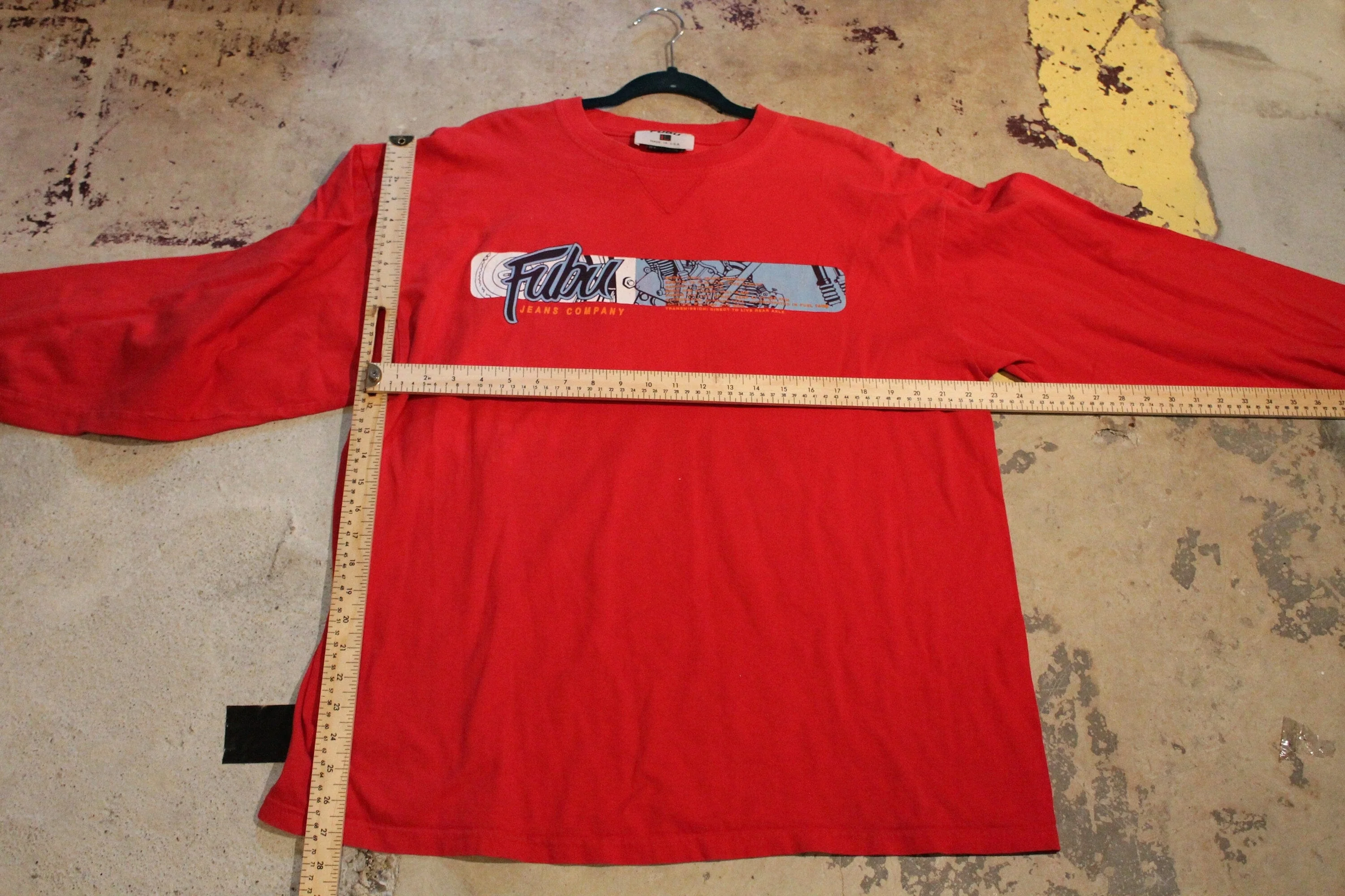 Vintage 1990s FUBU Jeans Company Long Sleeve T-Shirt - Image 5