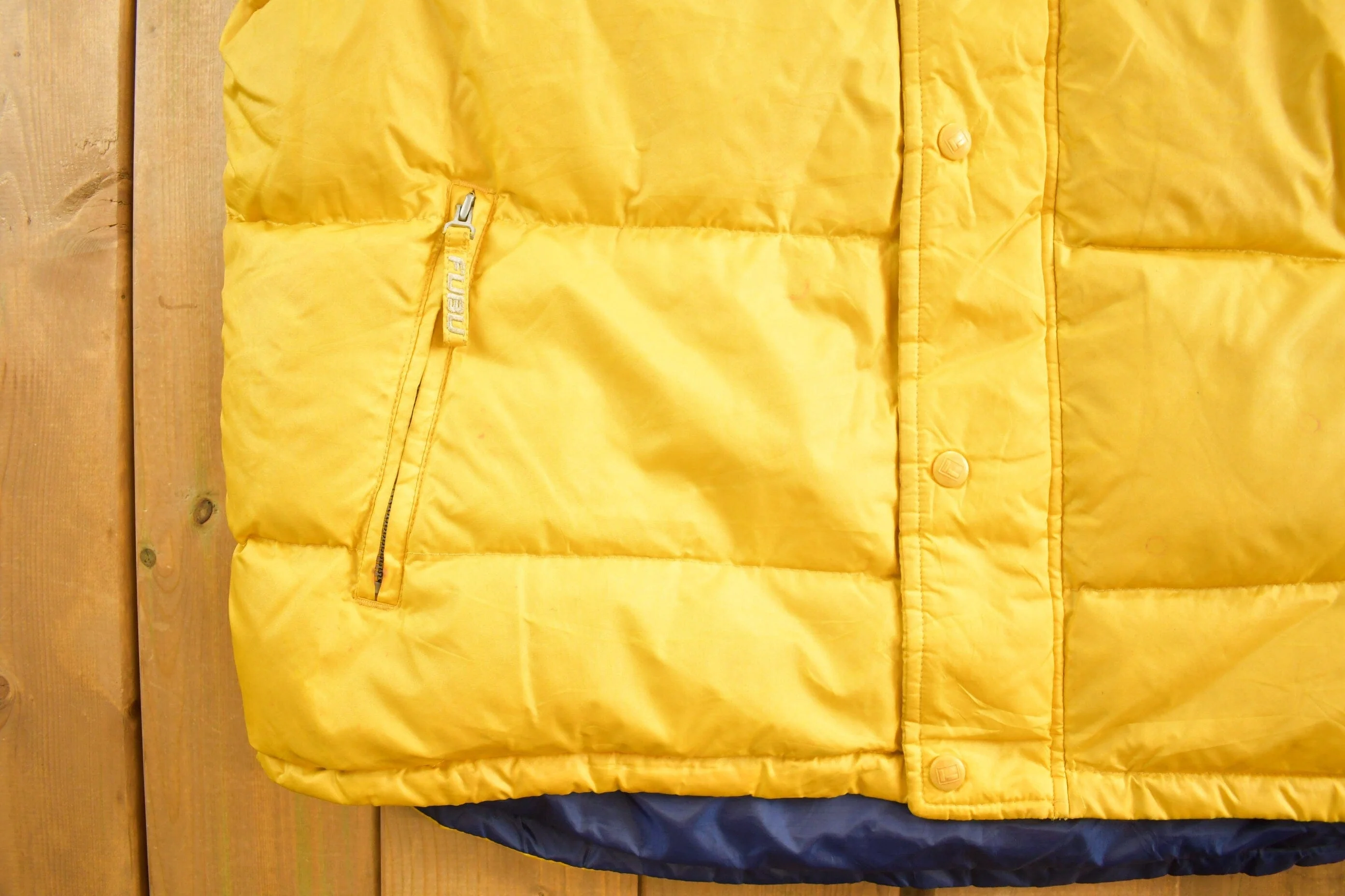 Vintage 1990s Fubu Jeans Puffer Vest Men's 2XL - Image 4
