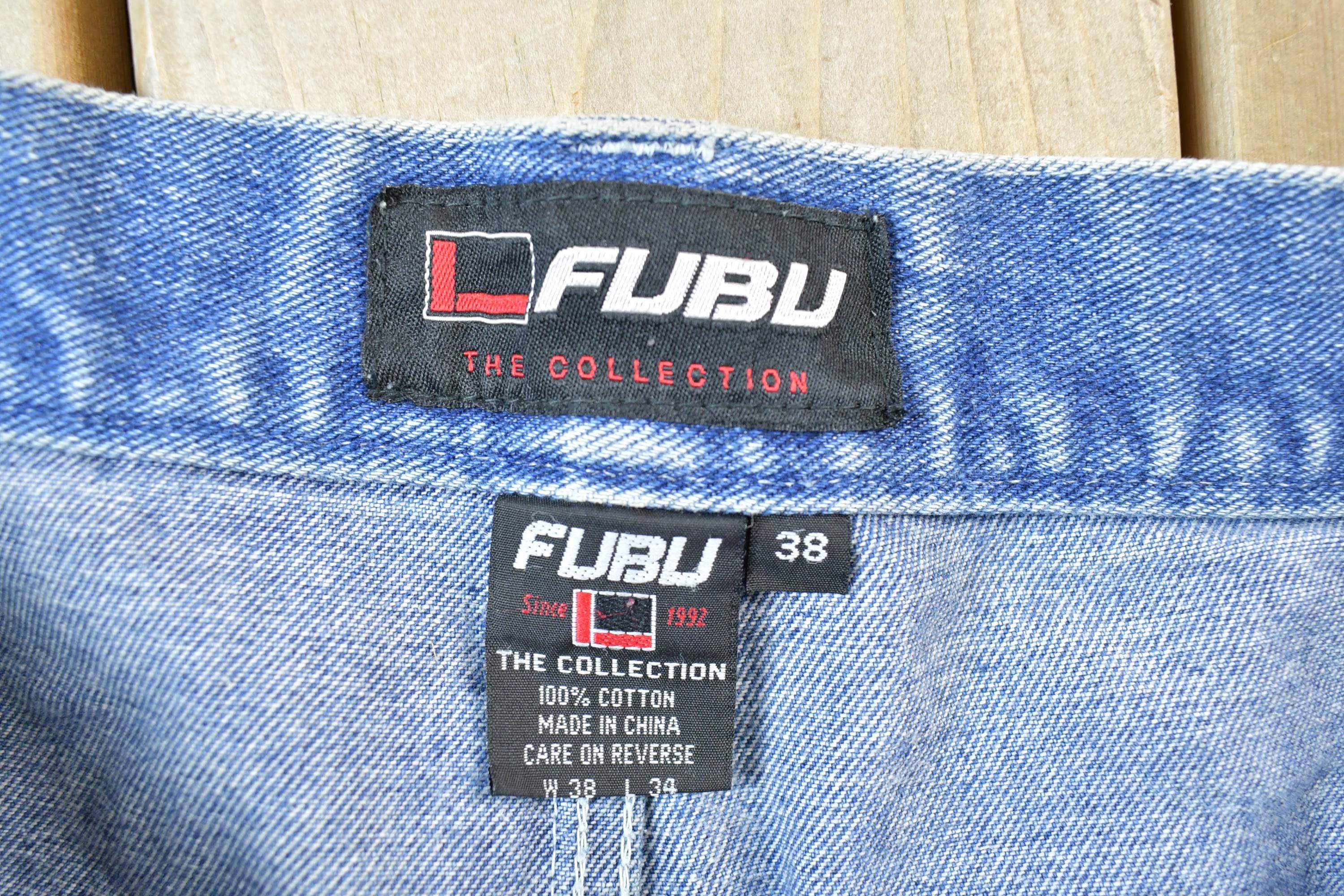 Vintage 1990s Fubu The Collection Denim Hip Hop Jeans Men's 38 x 30 - Image 3