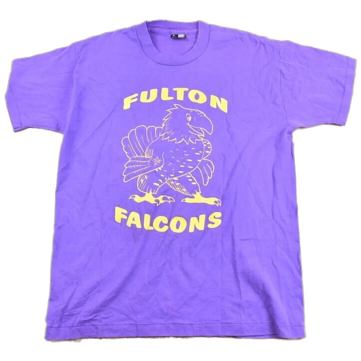 Vintage 1990s Fulton Falcons Graphic T-Shirt Men's Medium