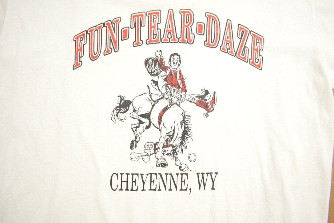Vintage 1990s Fun Tear Daze Cheyenne Wyoming Souvenir T Shirt Men's Large - Image 3