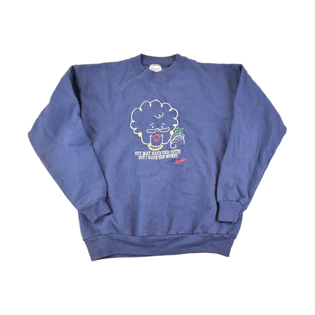 Vintage 1990s Funny Grandma Money Souvenir Crewneck Sweatshirt Women's M