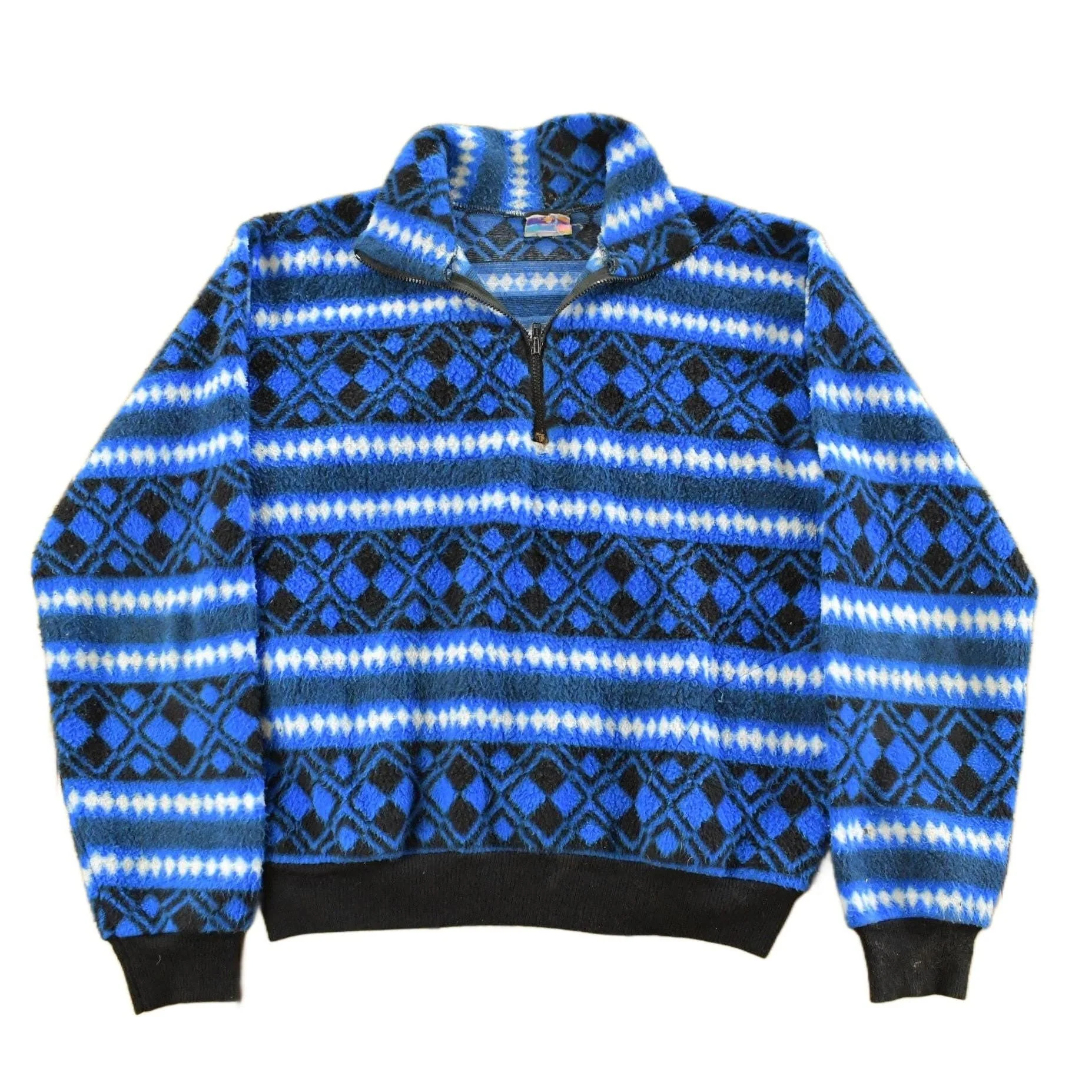 Vintage 1990s Fusion Quarter Zip Fleece Sweater Men's Small