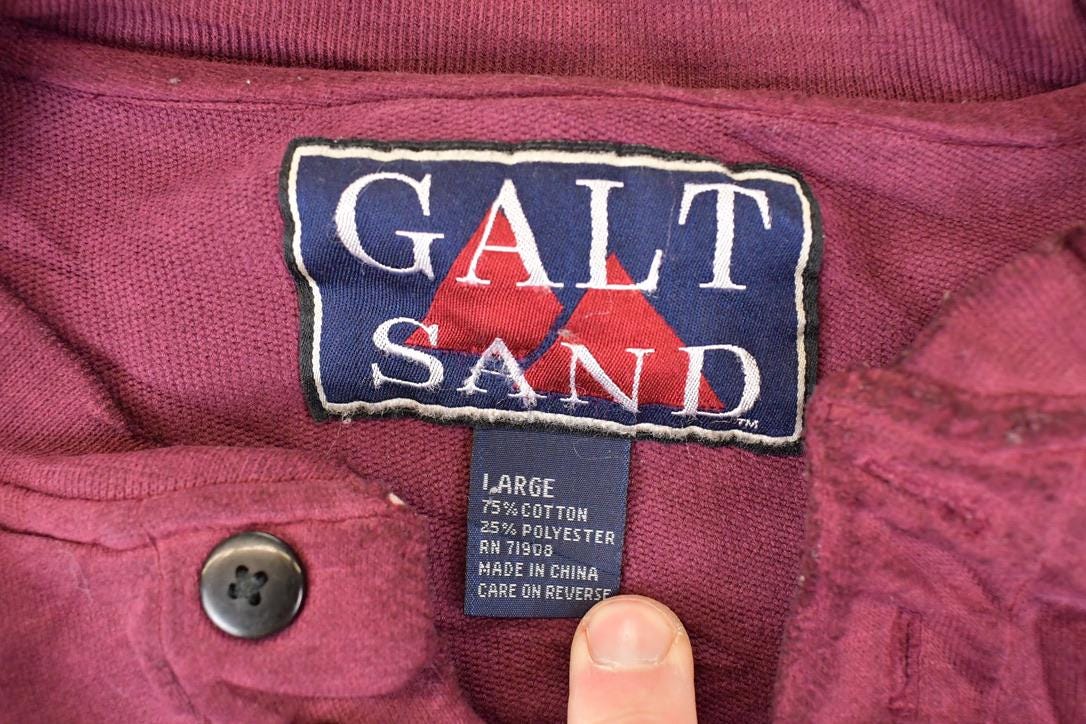 Vintage 1990s Galt Sand Heavyweight Minnesota University Quarter Button Sweater Men's L - Image 4
