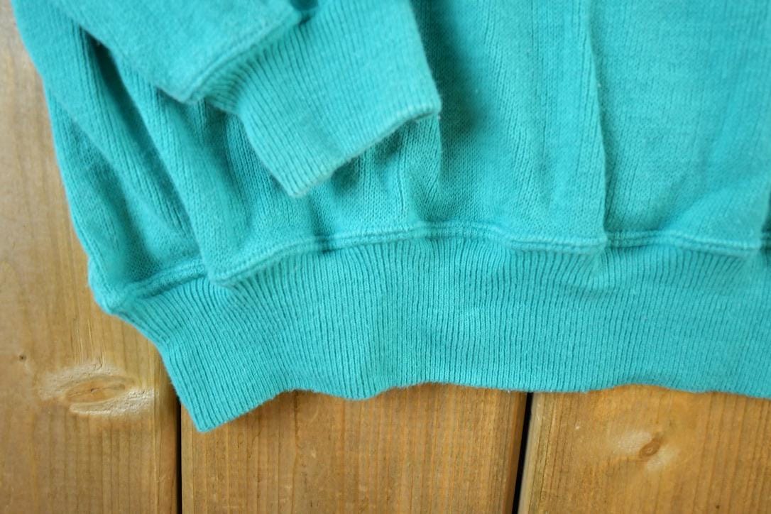 Vintage 1990s Gant Knit Abstract Pattern Quarter Button Striped Crewneck Sweater Men's XL - Image 5