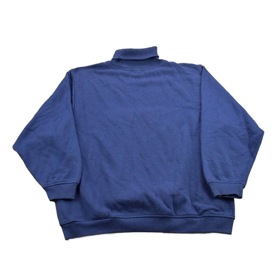 Vintage 1990s Gap World Class Blank Turtleneck Sweatshirt Men's MMen's Medium - Image 2