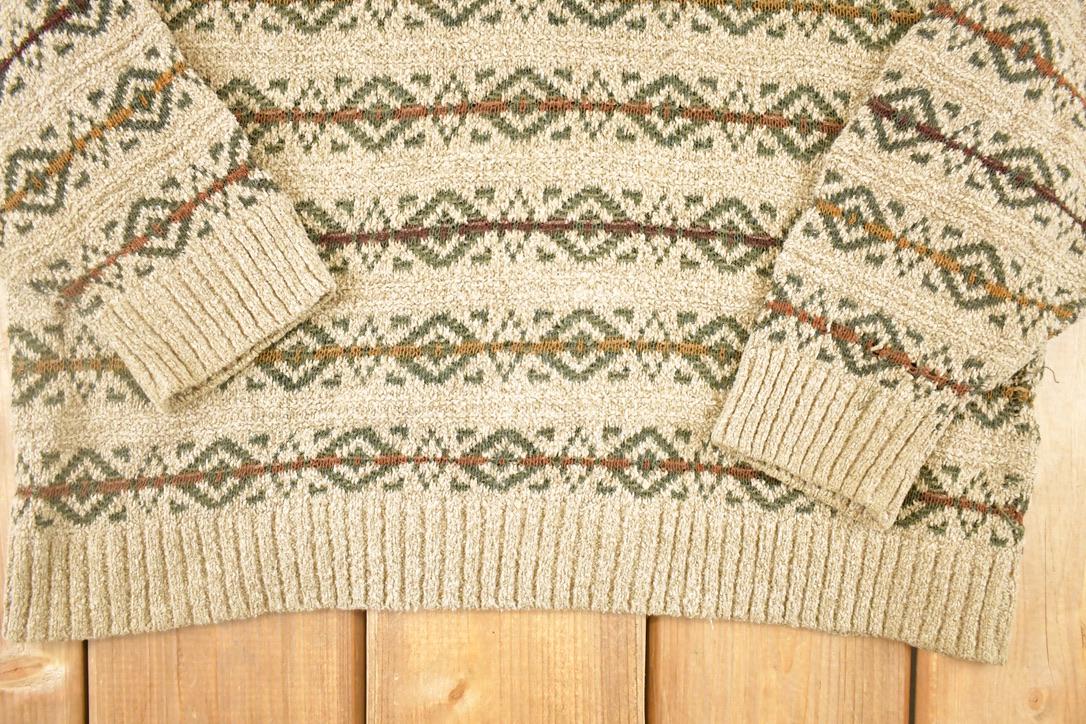 Vintage 1990s Geoffrey Beene Abstract Knit Sweater Men's L - Image 4