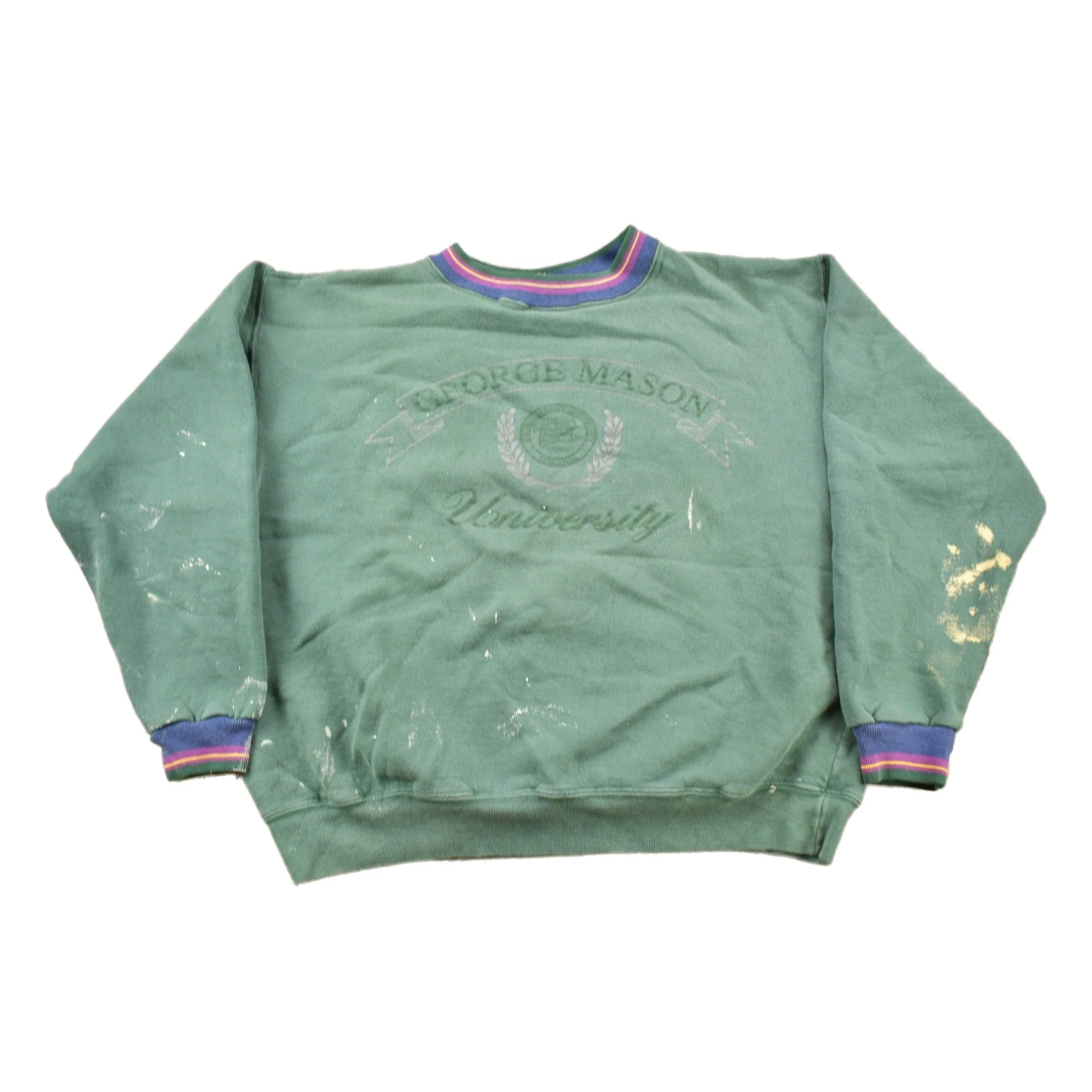 Vintage 1990s George Mason University Collegiate Crewneck Men's Large