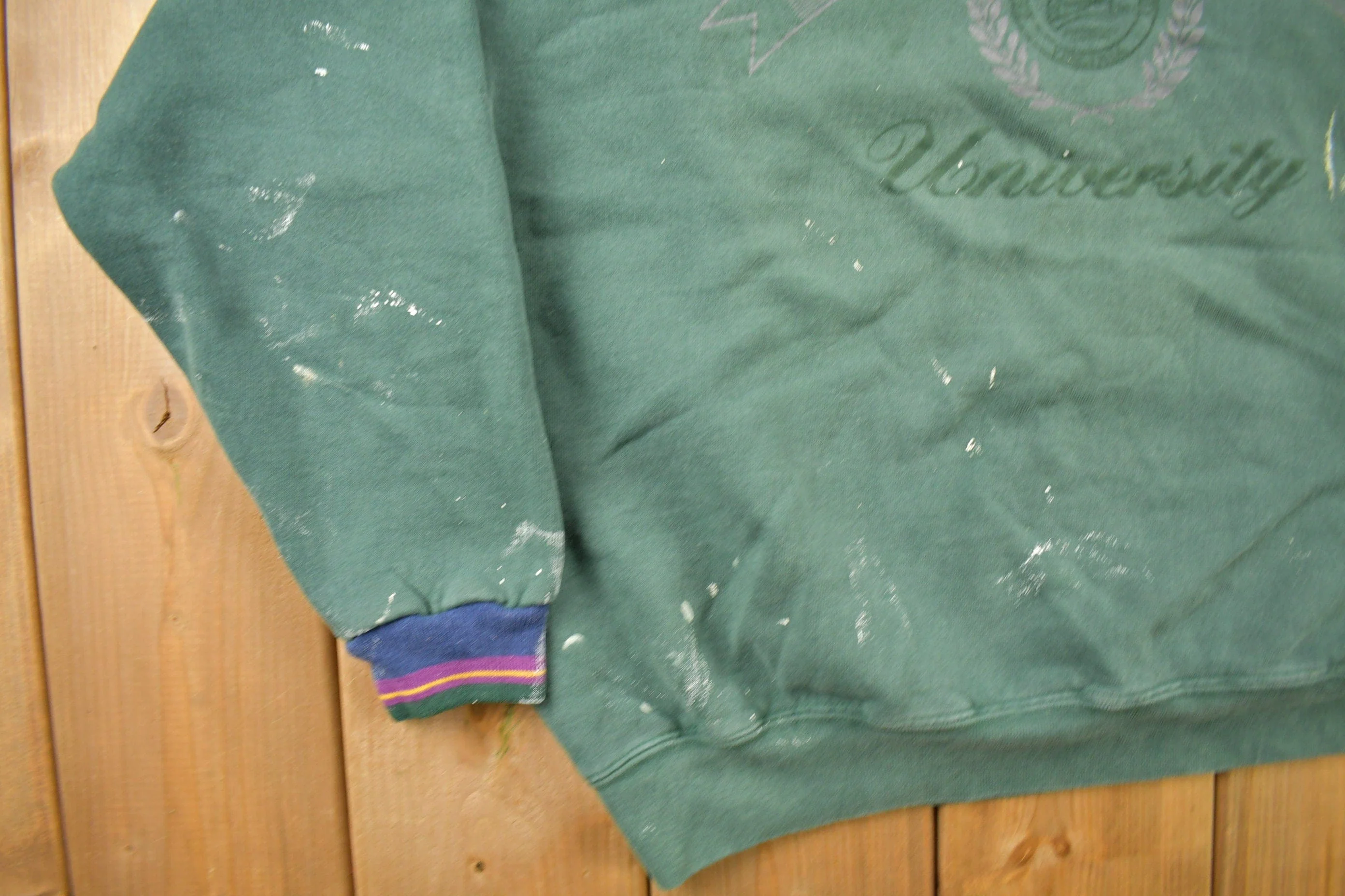 Vintage 1990s George Mason University Collegiate Crewneck Men's Large - Image 5