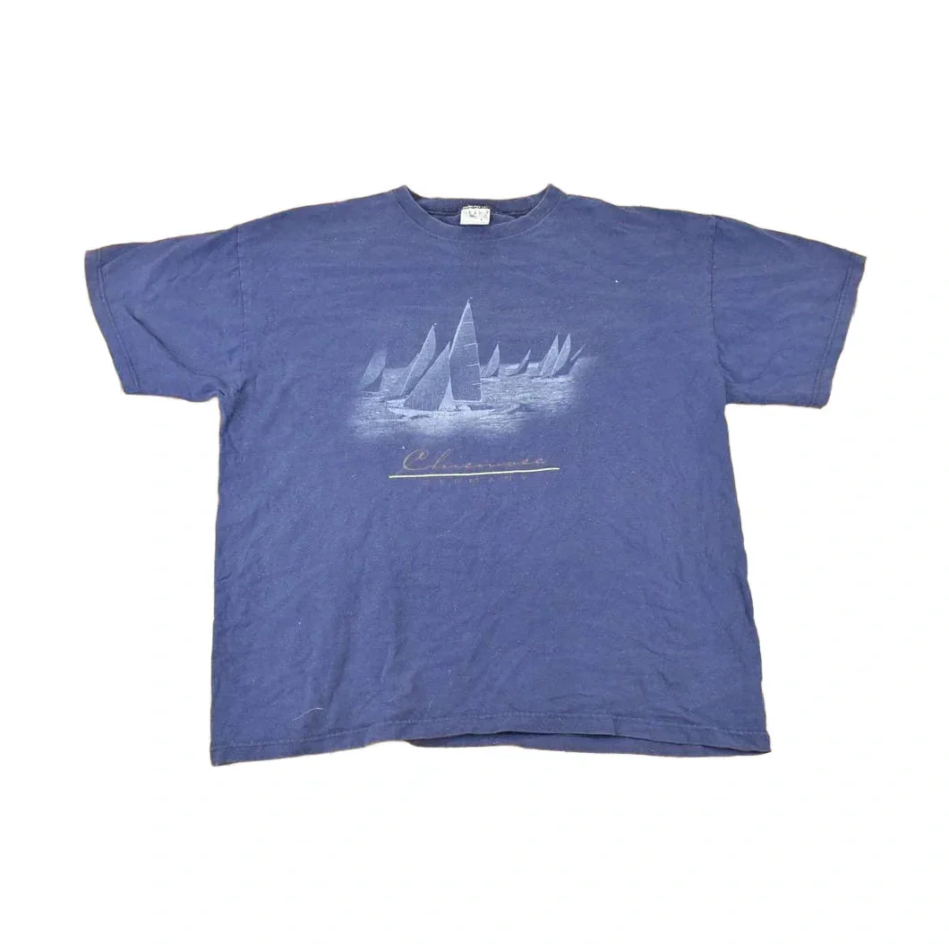 Vintage 1990s Germany Sailboats Souvenir Travel T-Shirt Men's XL