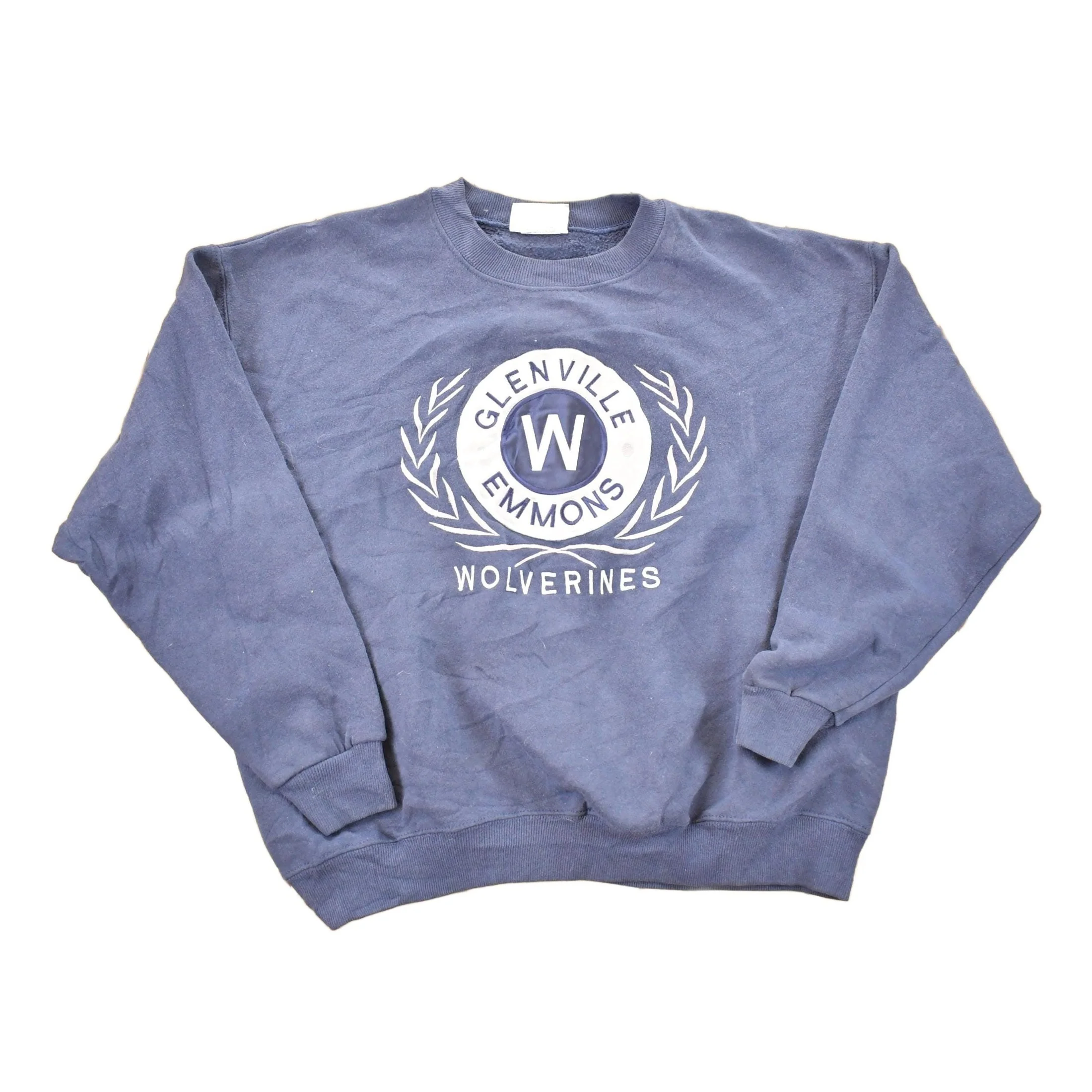 Vintage 1990s Glenville Emmons Wolverines University Crewneck Sweater Men's L
