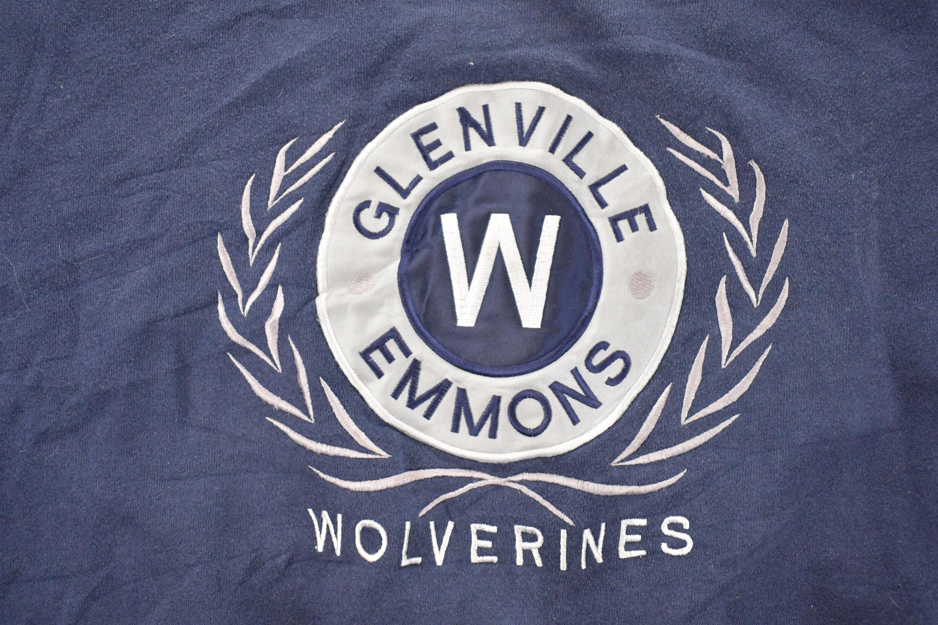 Vintage 1990s Glenville Emmons Wolverines University Crewneck Sweater Men's L - Image 3