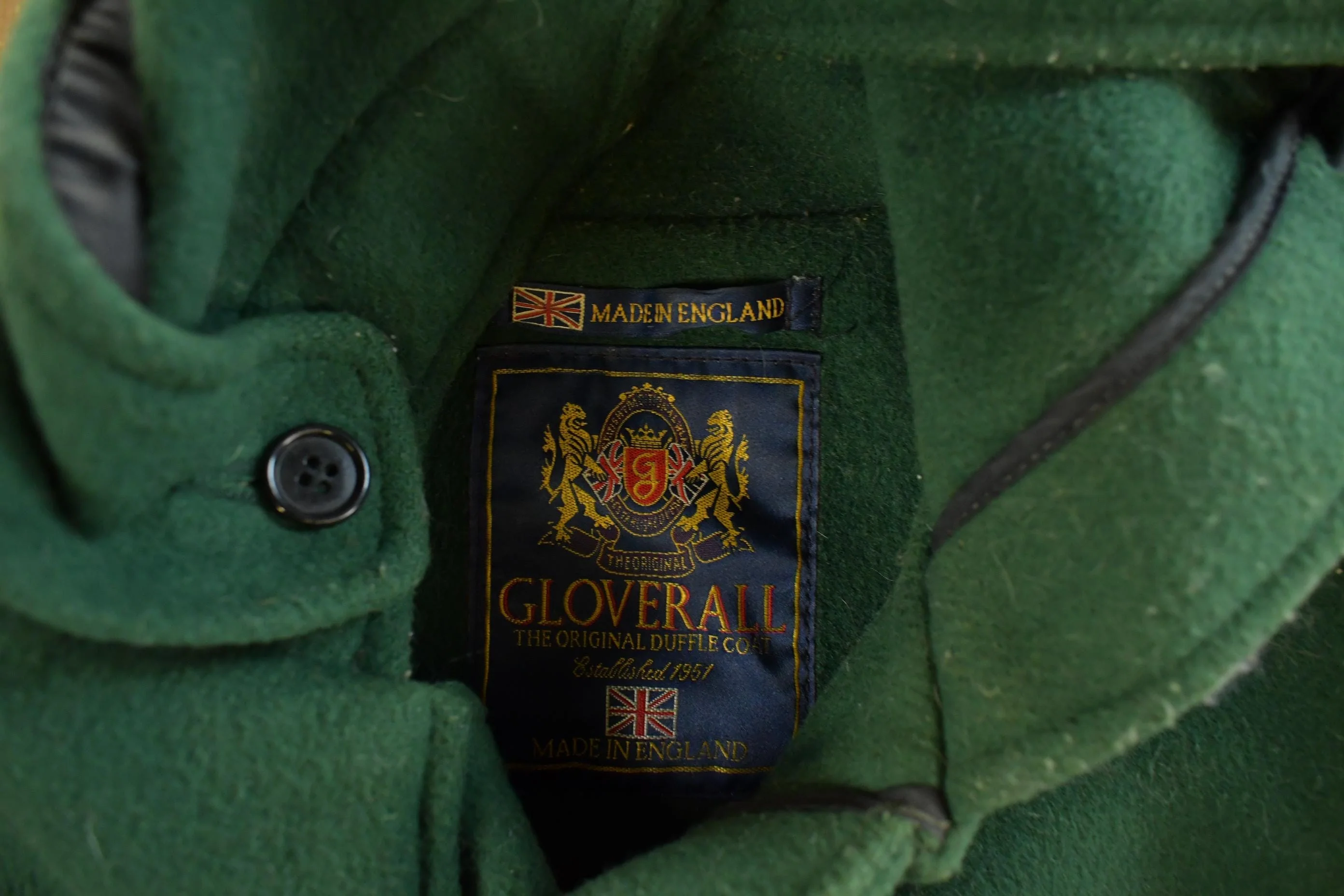 Vintage 1990s Gloverall Wool Duffle Coat Made In England Men's Large - Image 4