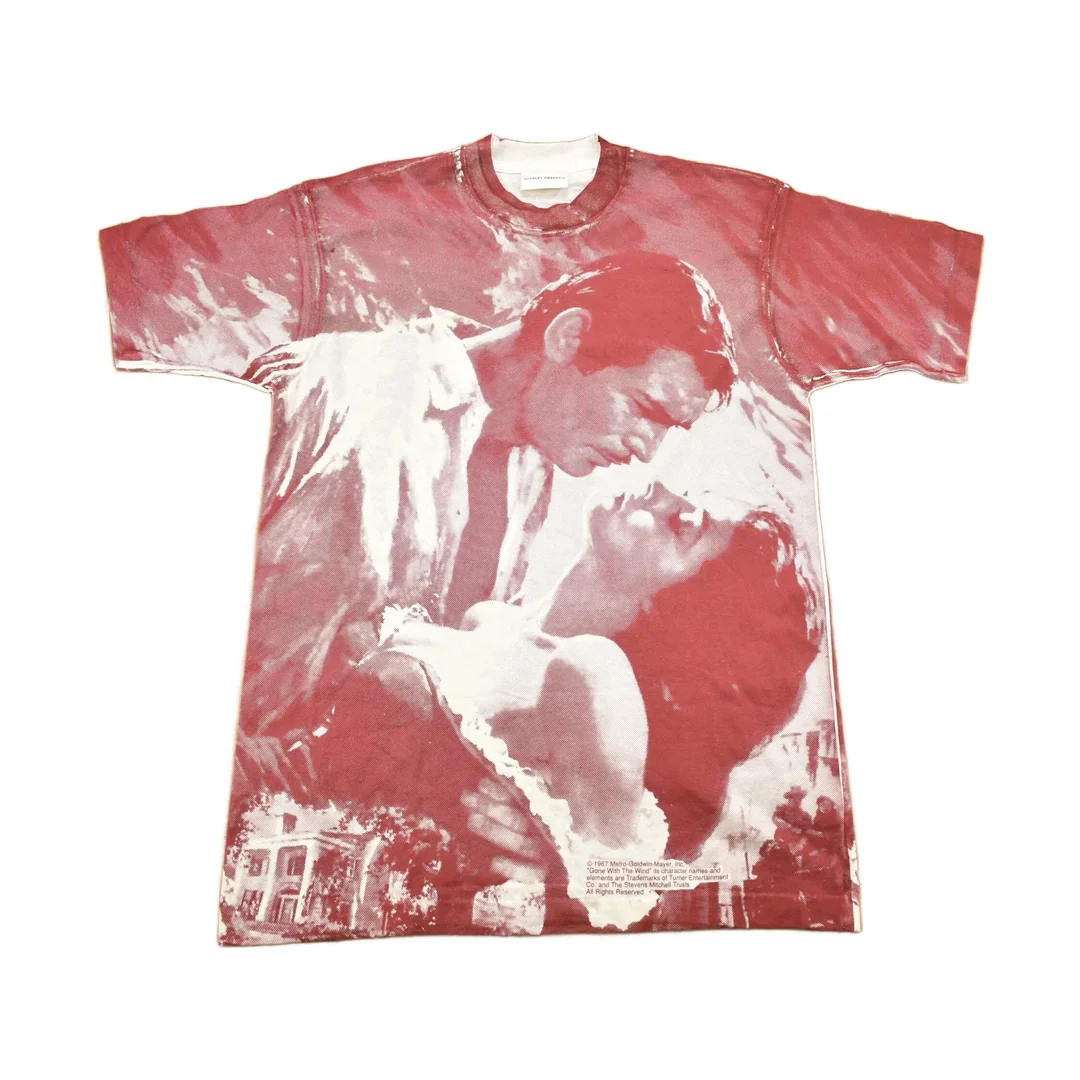 Vintage 1990s Gone With The Wind All Over Print Movie Promo T-shirt Men's Large