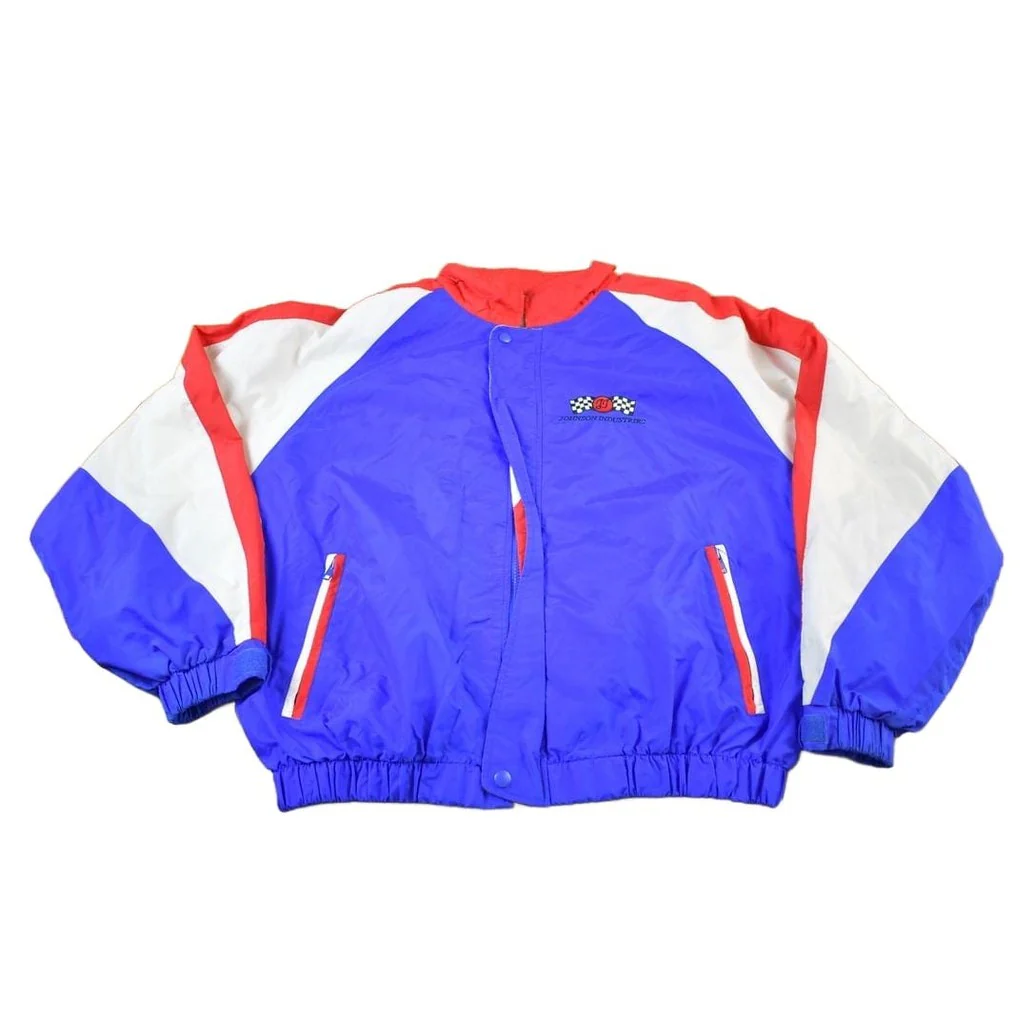 Vintage 1990s GOODYEAR Johnson Industries Motorsports Embroidered Racing Jacket Men's XL - Image 2