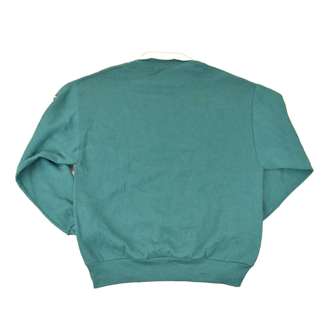 Vintage 1990s Gopher Sport Collared Leaf Design Graphic Print Collared Sweatshirt Women's L - Image 2