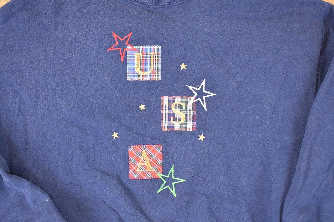 Vintage 1990s Gopher Sport USA Embroidered Crewneck Sweatshirt Womens L - Image 3