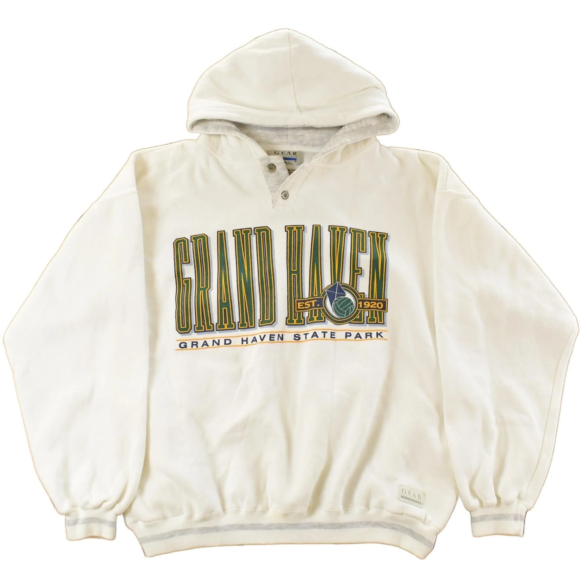 Vintage 1990s Grand Haven State Park Michigan Hoodie Men's Large