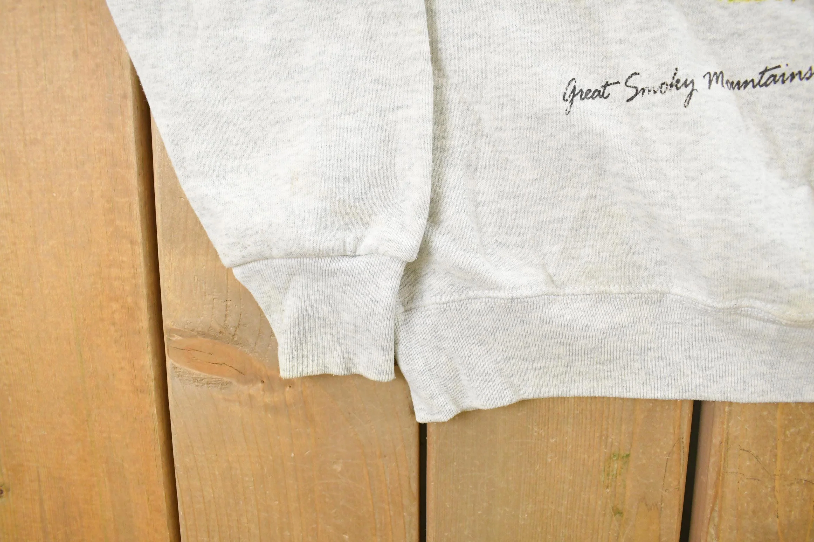 Vintage 1990s Great Smokey Mountains Railway Crewneck Sweatshirt Men's Small - Image 4