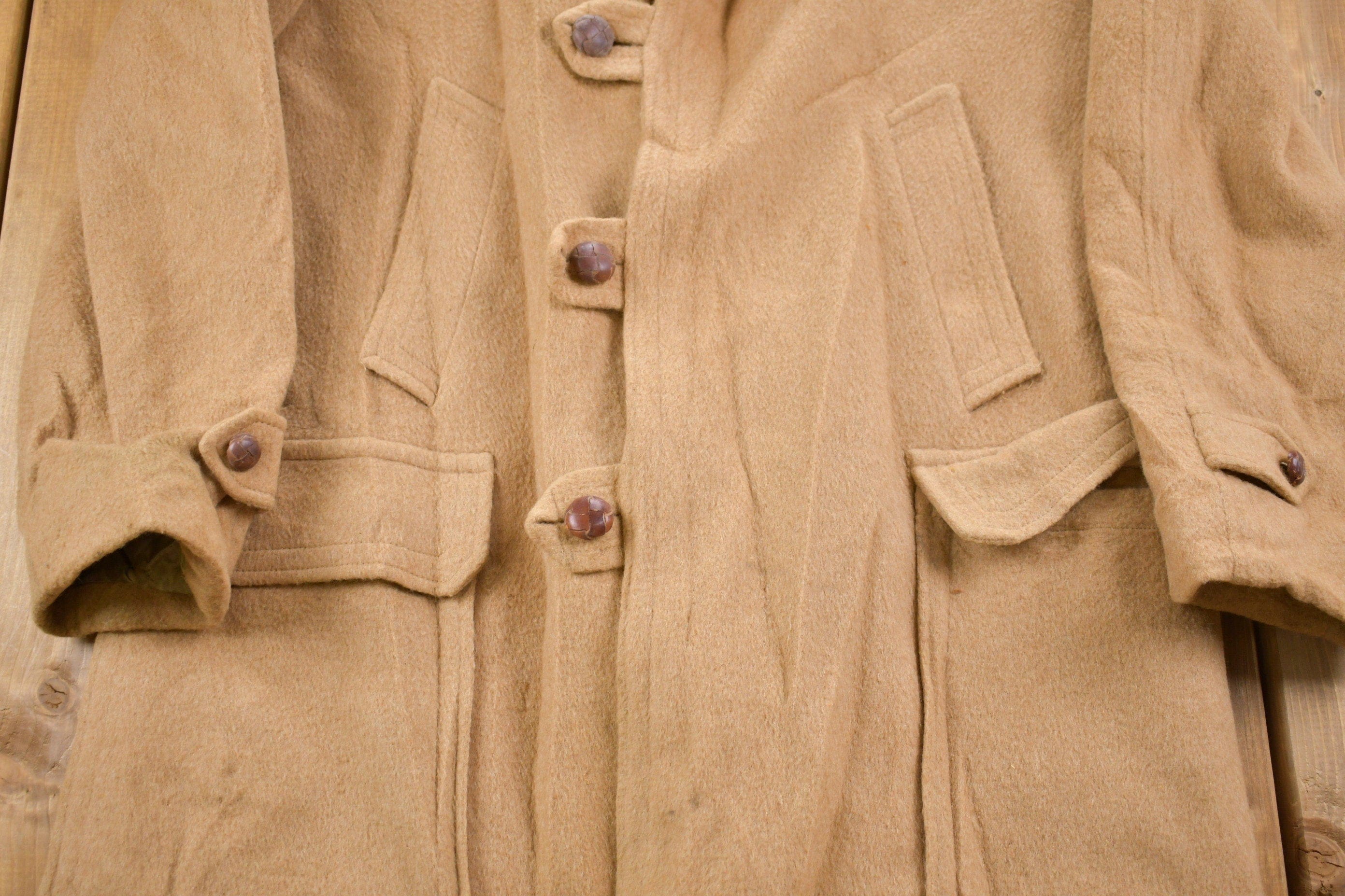Vintage 1990s Great Western 100% Wool Full Length Jacket Men's Medium - Image 3