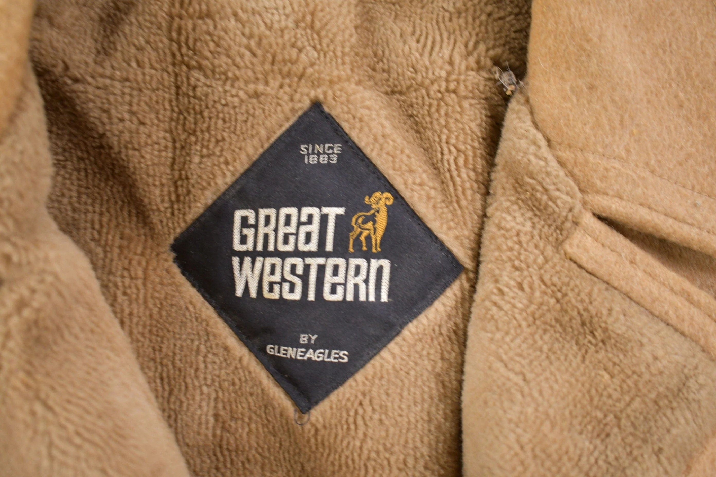 Vintage 1990s Great Western 100% Wool Full Length Jacket Men's Medium - Image 4
