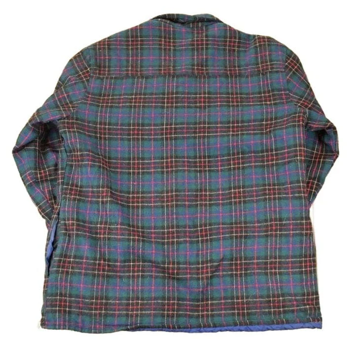 Vintage 1990s Greatland Sportswear Plaid Lined Button Up Sweater Men's L - Image 2