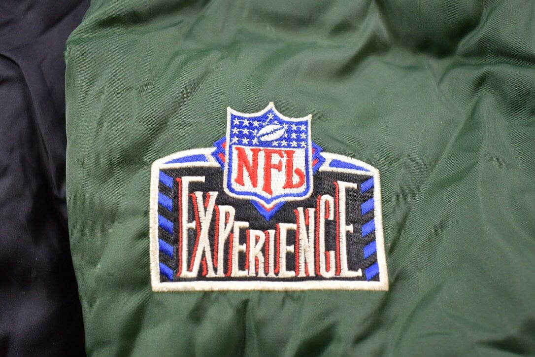 Vintage 1990s Green Bay Packer Pro Player Full Zip Puffer Jacket Men's 2XL - Image 4