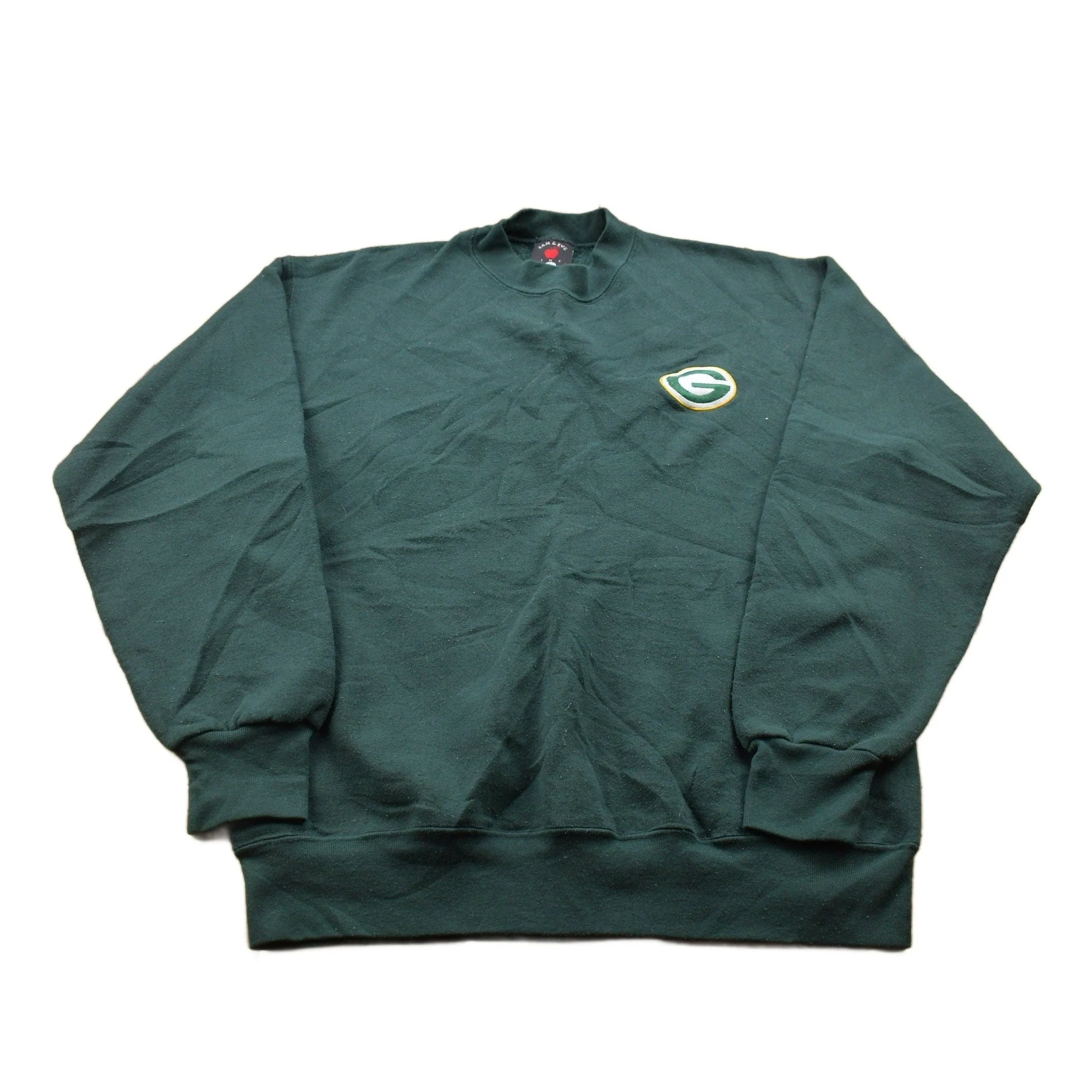 Vintage 1990s Green Bay Packers Crewneck Sweatshirt Men's Large