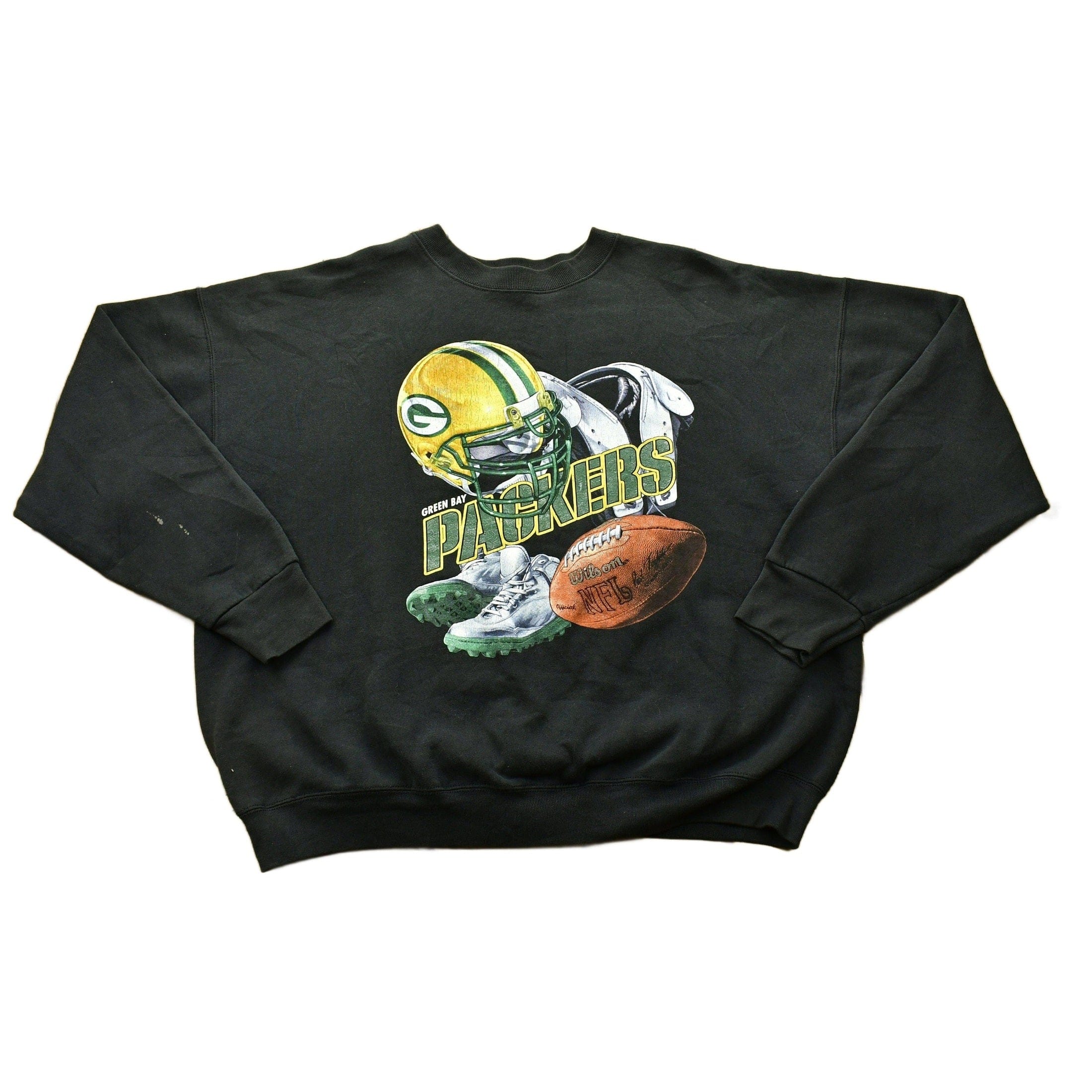 Vintage 1990s Green Bay Packers Crewneck Sweatshirt Men's 2XL