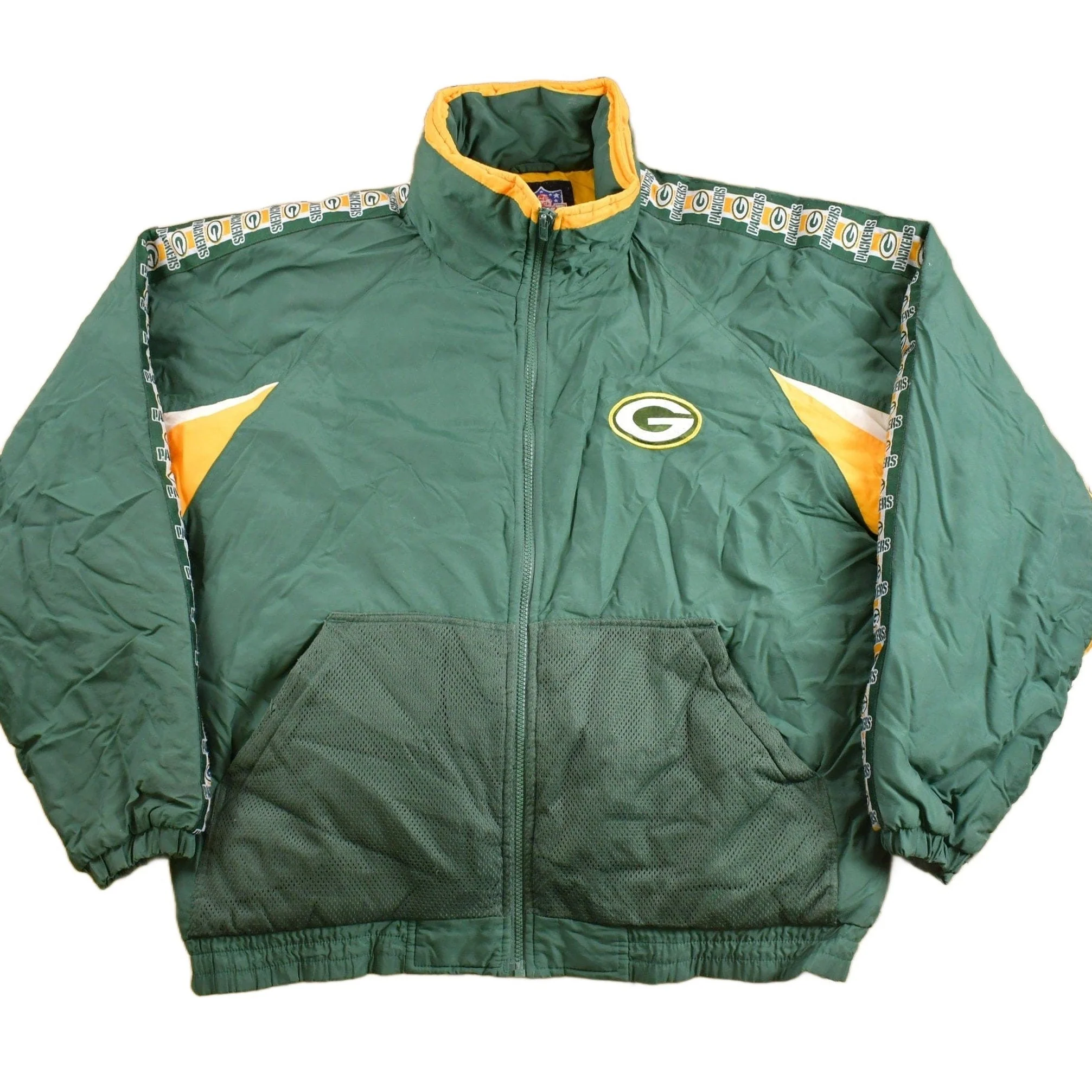 Vintage 1990s Green Bay Packers Full Zip Jacket Men's Large