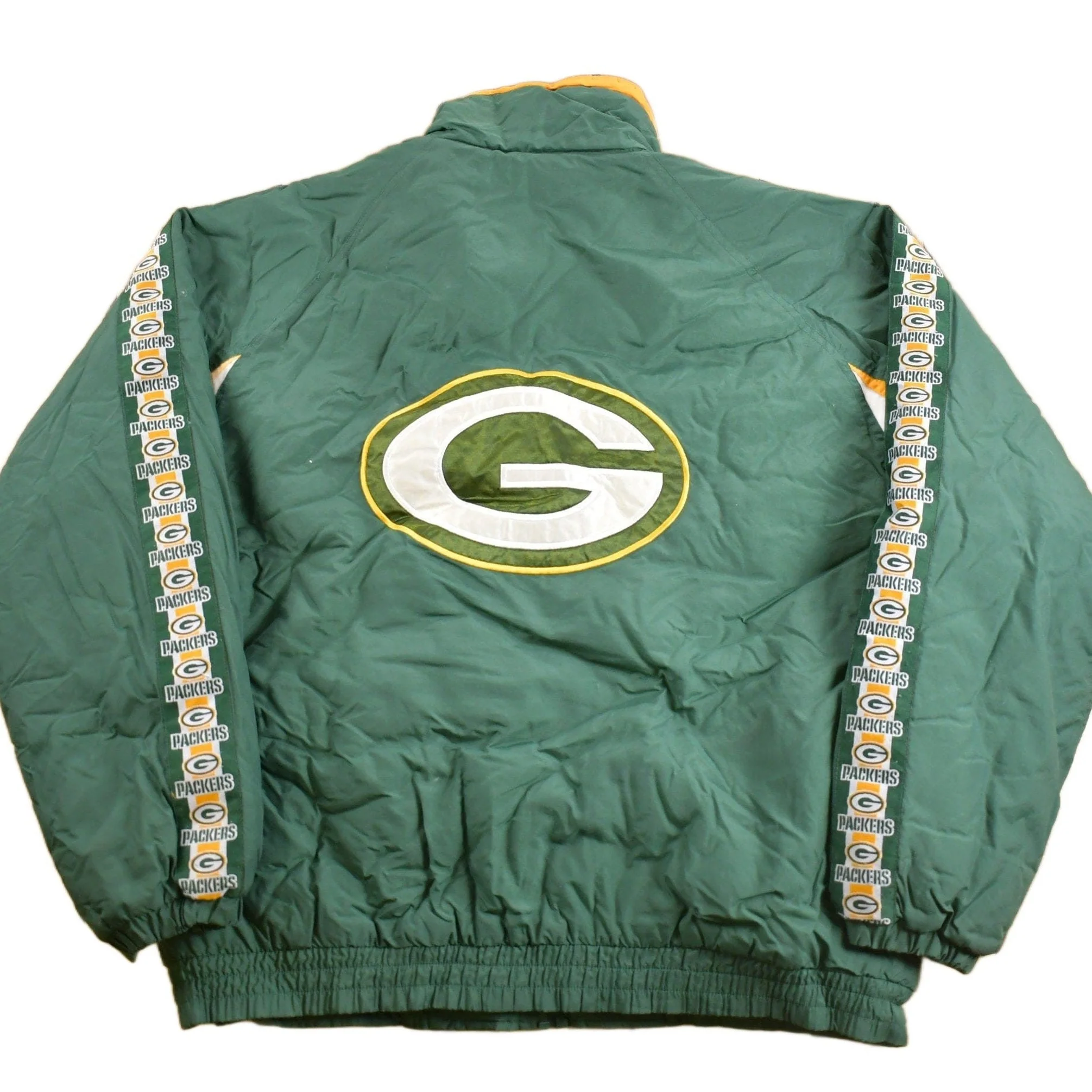 Vintage 1990s Green Bay Packers Full Zip Jacket Men's Large - Image 2