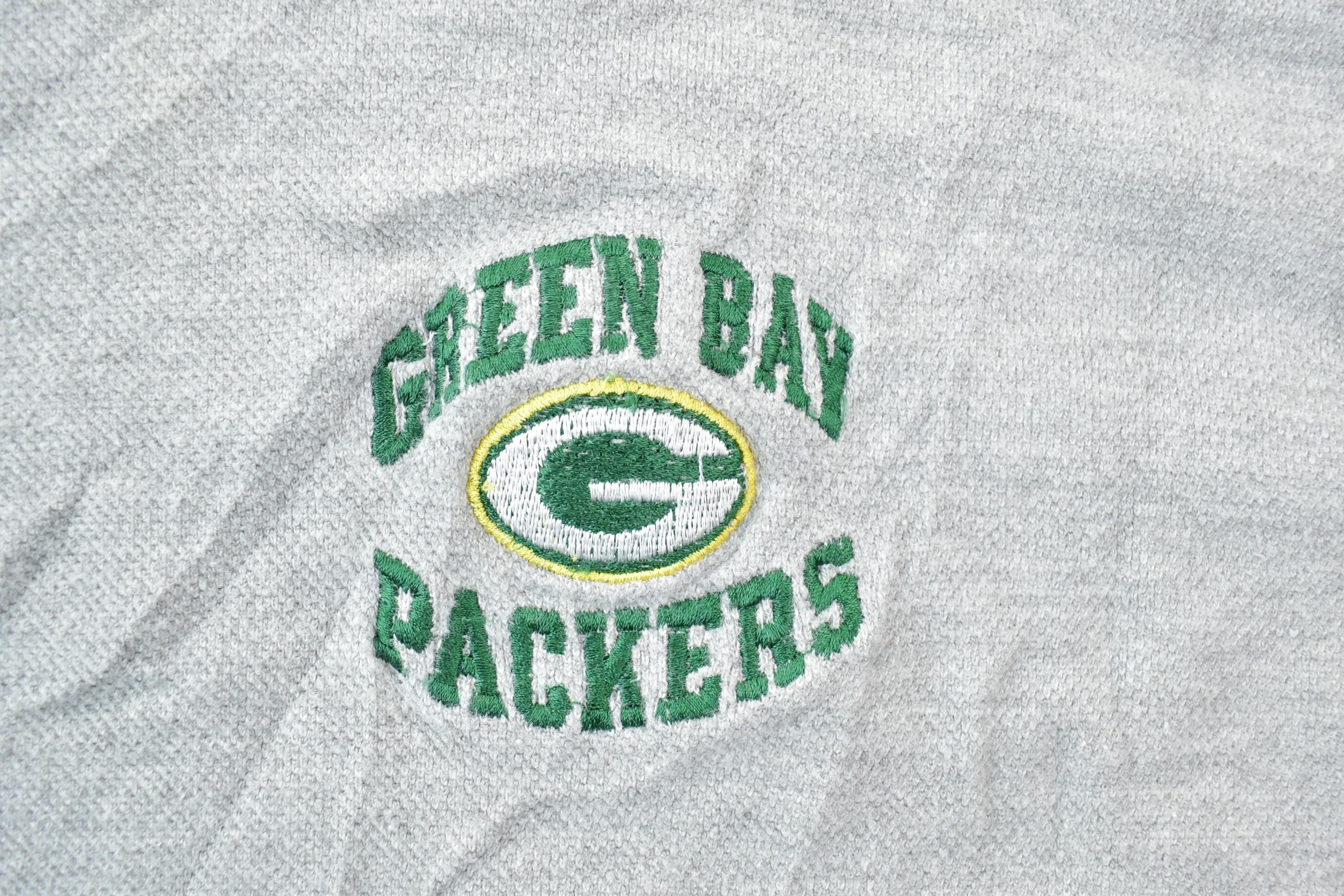 Vintage 1990s Green Bay Packers Heavy Knit NFL Graphic T-Shirt Men's Large - Image 3