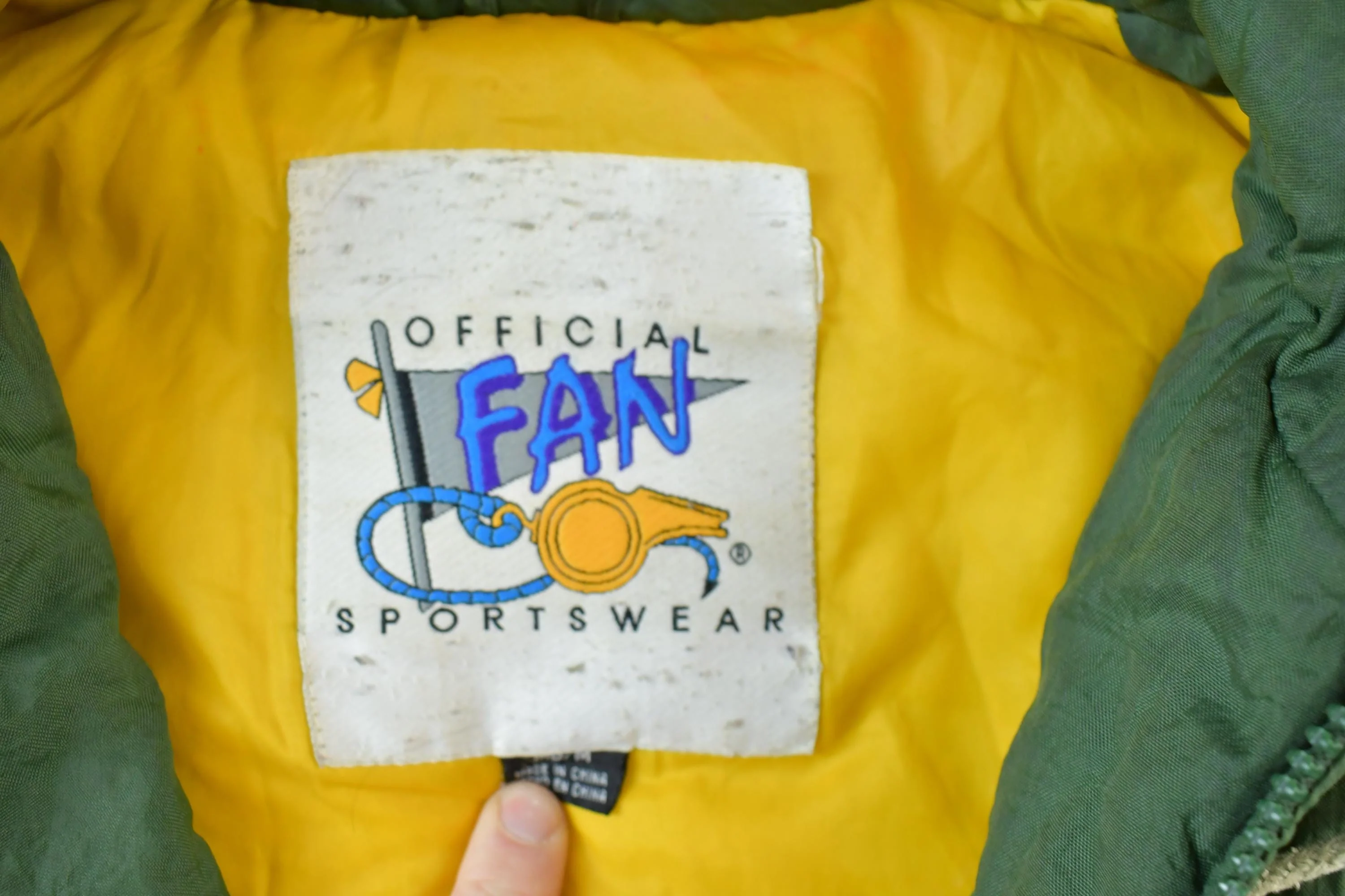 Vintage 1990s Green Bay Packers Hooded NFL Football Jacket Men's L - Image 4