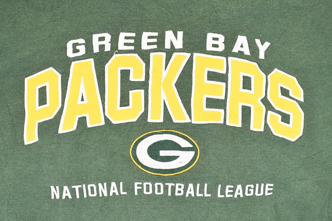 Vintage 1990s Green Bay Packers Lee Sport Embroidered NFL Crewneck Sweatshirt Mens XL - Image 3