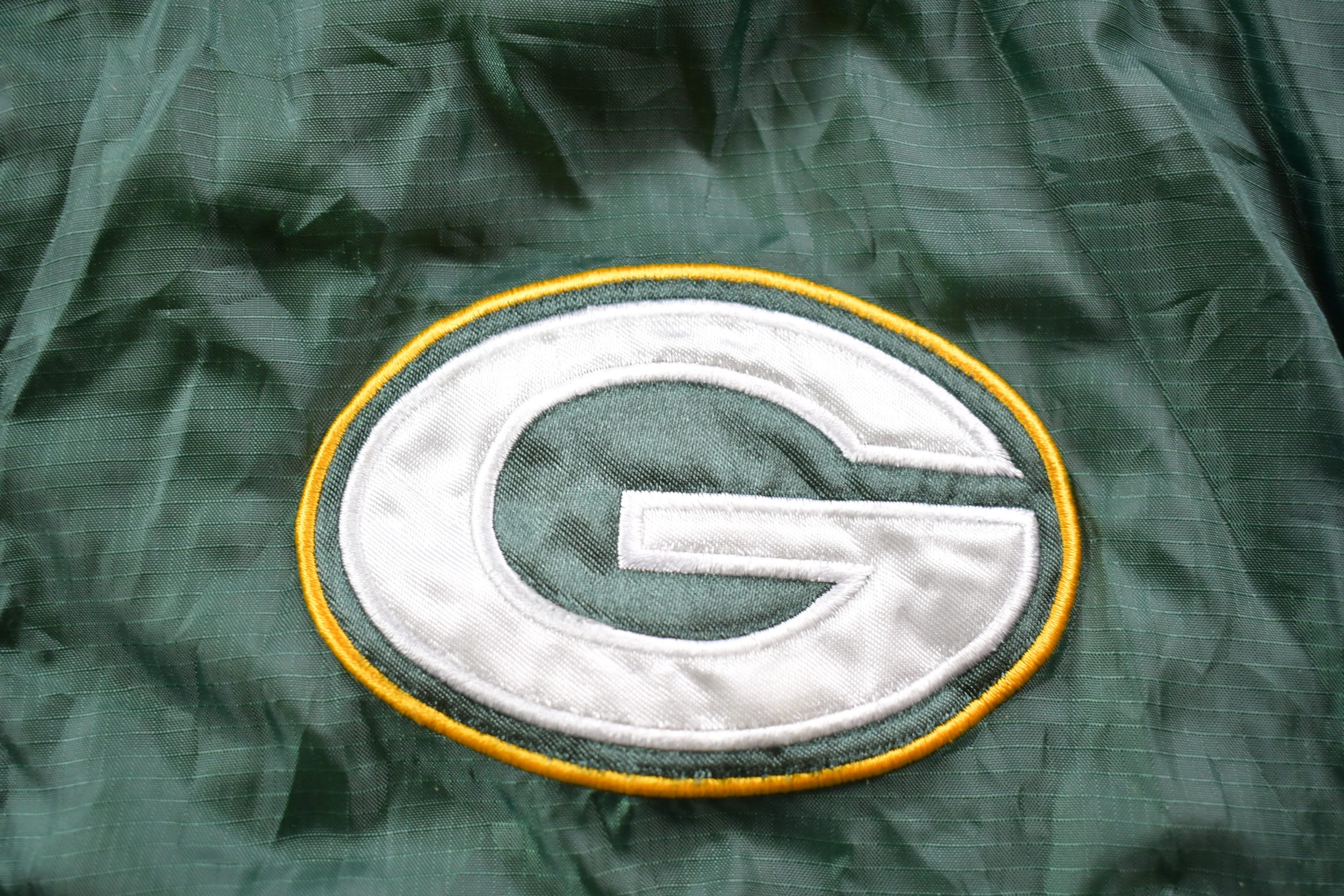 Vintage 1990s Green Bay Packers Logo Fleece Lined Convertible Jacket Men's Large - Image 4