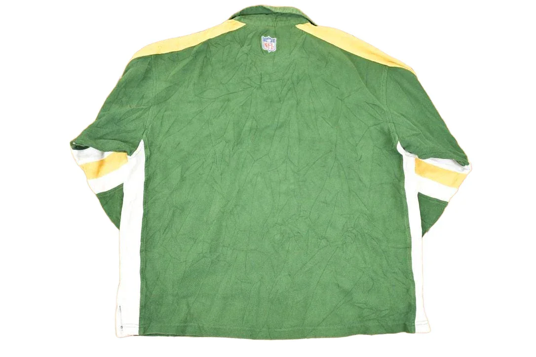 Vintage 1990s Green Bay Packers Starter Pro Line Quarter Button NFL Crewneck Sweatshirt Mens XL - Image 2