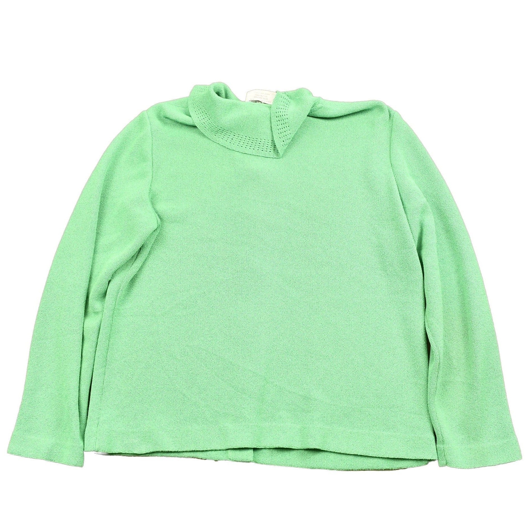 Vintage 1990s Green Collared Cardigan Sweater Women's S - Image 2