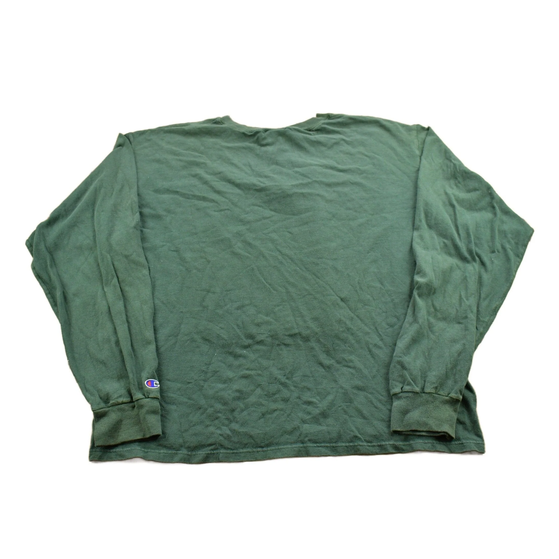 Vintage 1990s Green Quarter Button Champion Sweatshirt Men's XL - Image 2