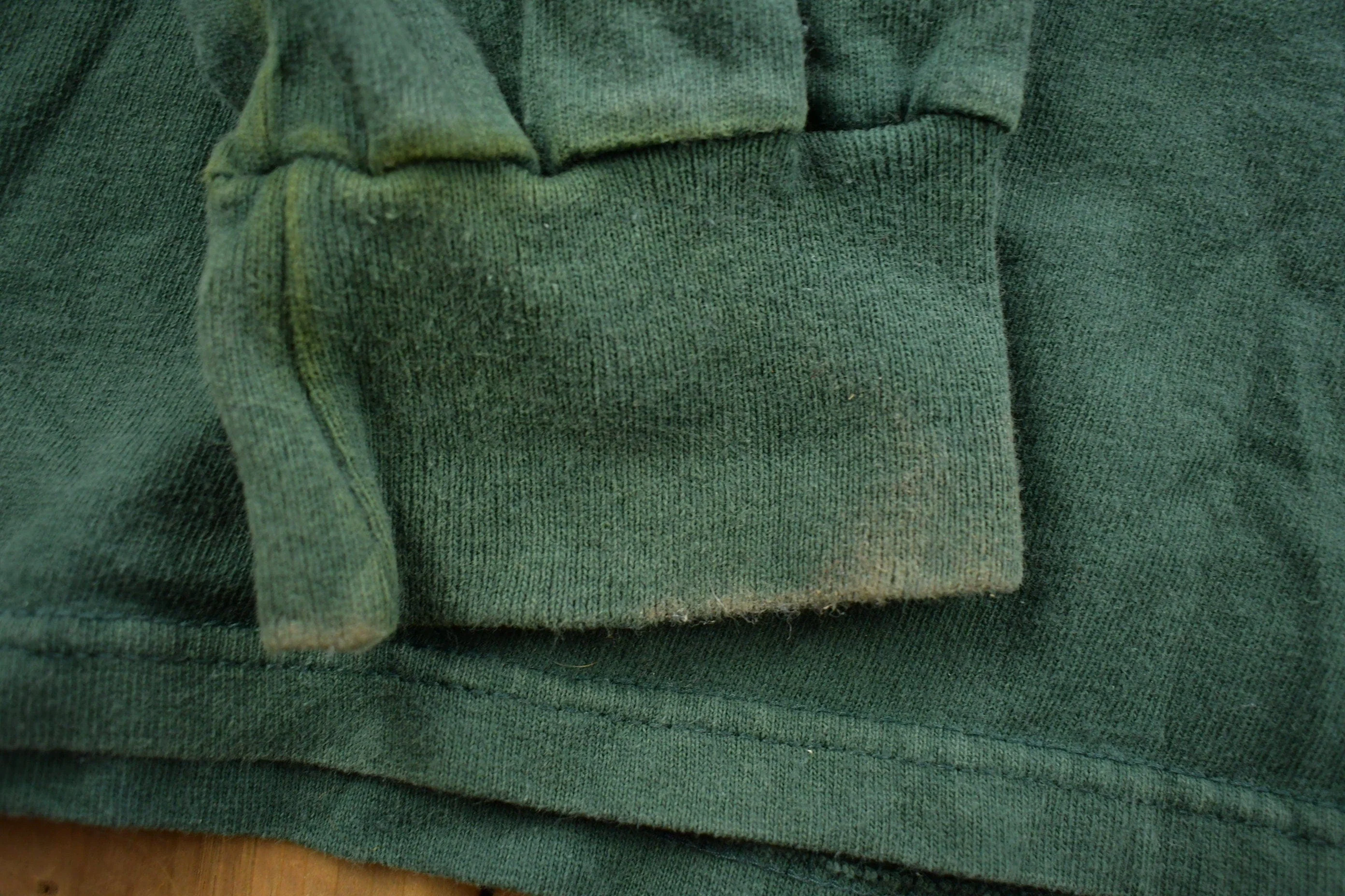 Vintage 1990s Green Quarter Button Champion Sweatshirt Men's XL - Image 4